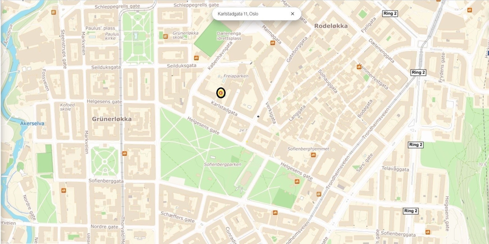 kart over nærområdet Galleribilde