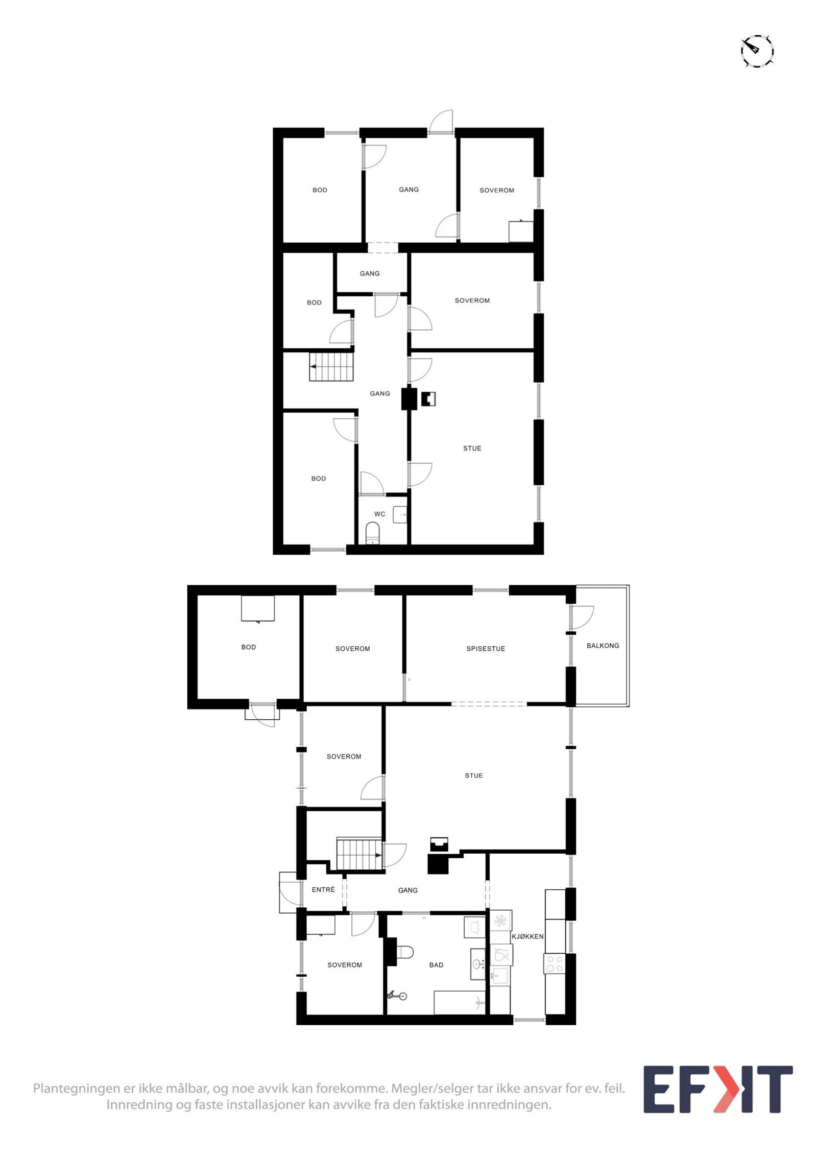Plantegning 1. og u.etg Galleribilde