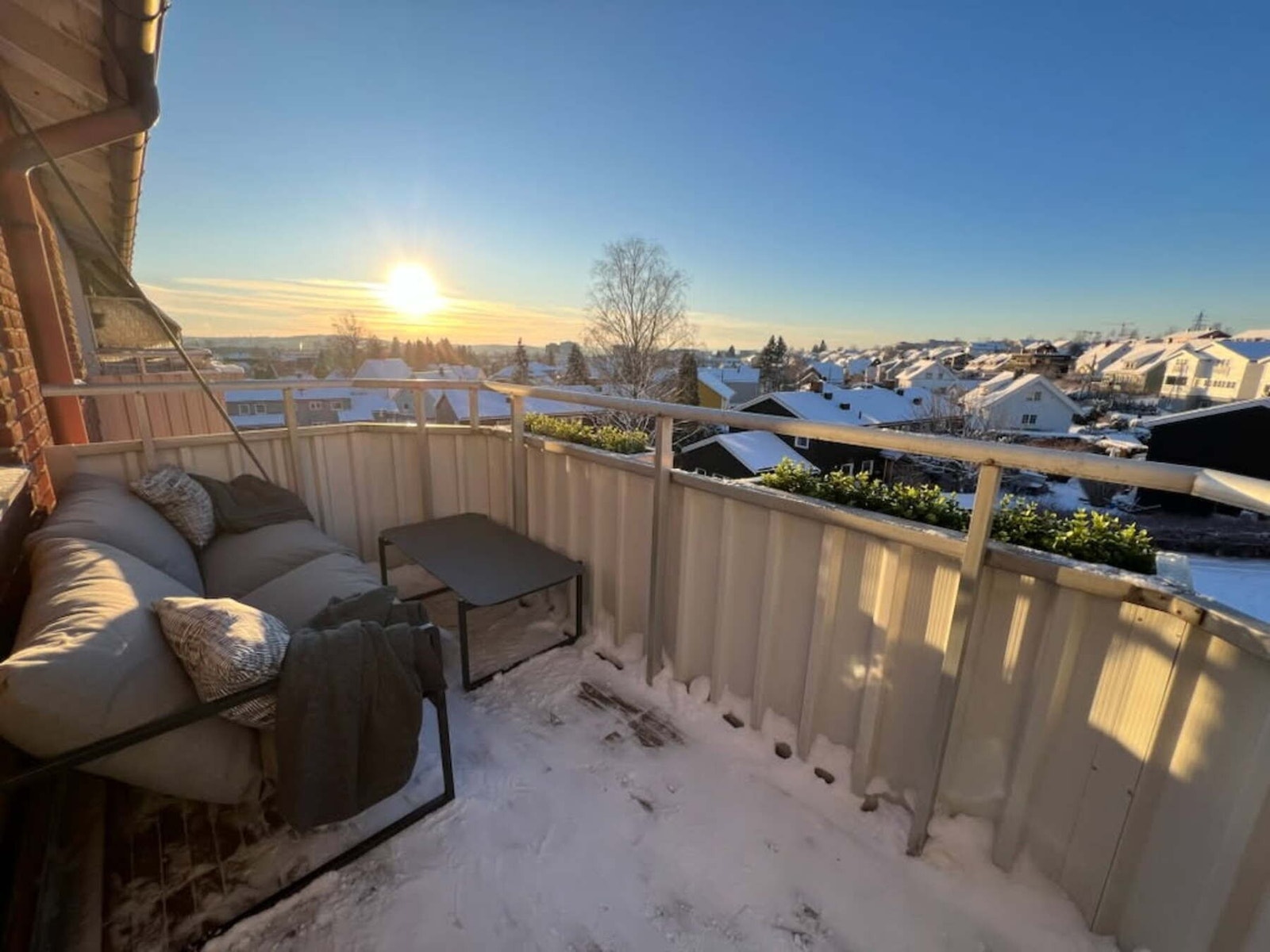 Selgers private vinterbilde fra balkongen. Galleribilde