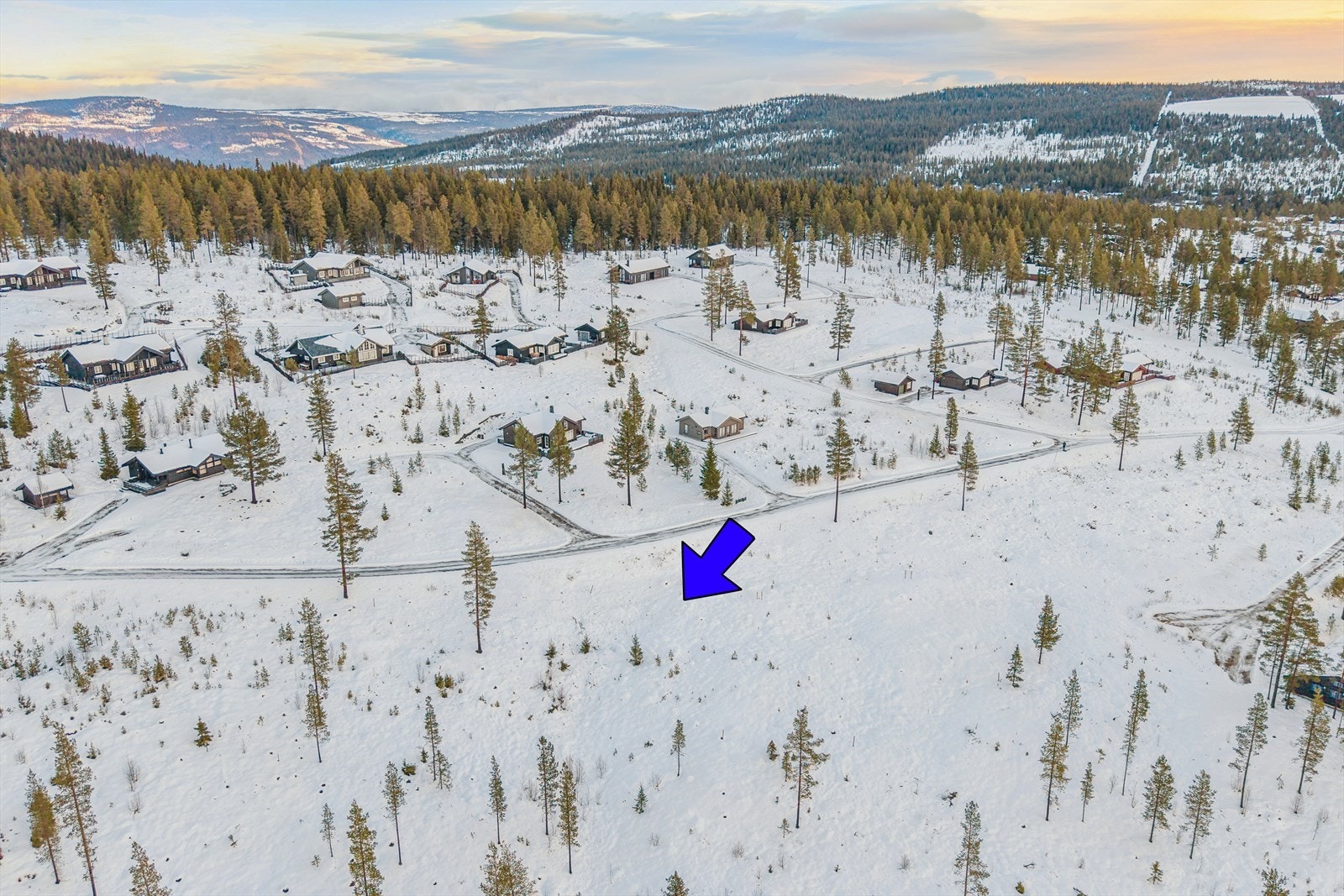 Tomten ligger i et etablert og attraktivt hytteområde på Gålå. Foto: Efkt/Håkon Rybakken. Galleribilde