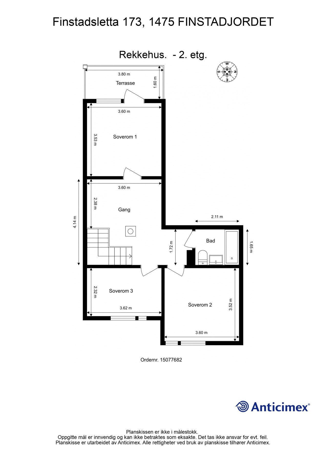 For en ekstra liten oversikt får du først se plantegningen over etasjen. Galleribilde