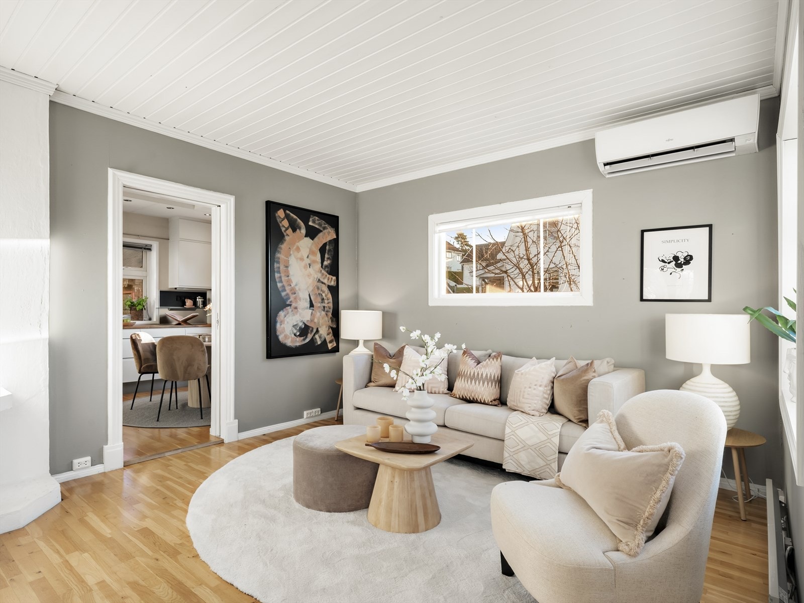 En egen del av stuen egner seg godt som en lun TV-krok. Galleribilde