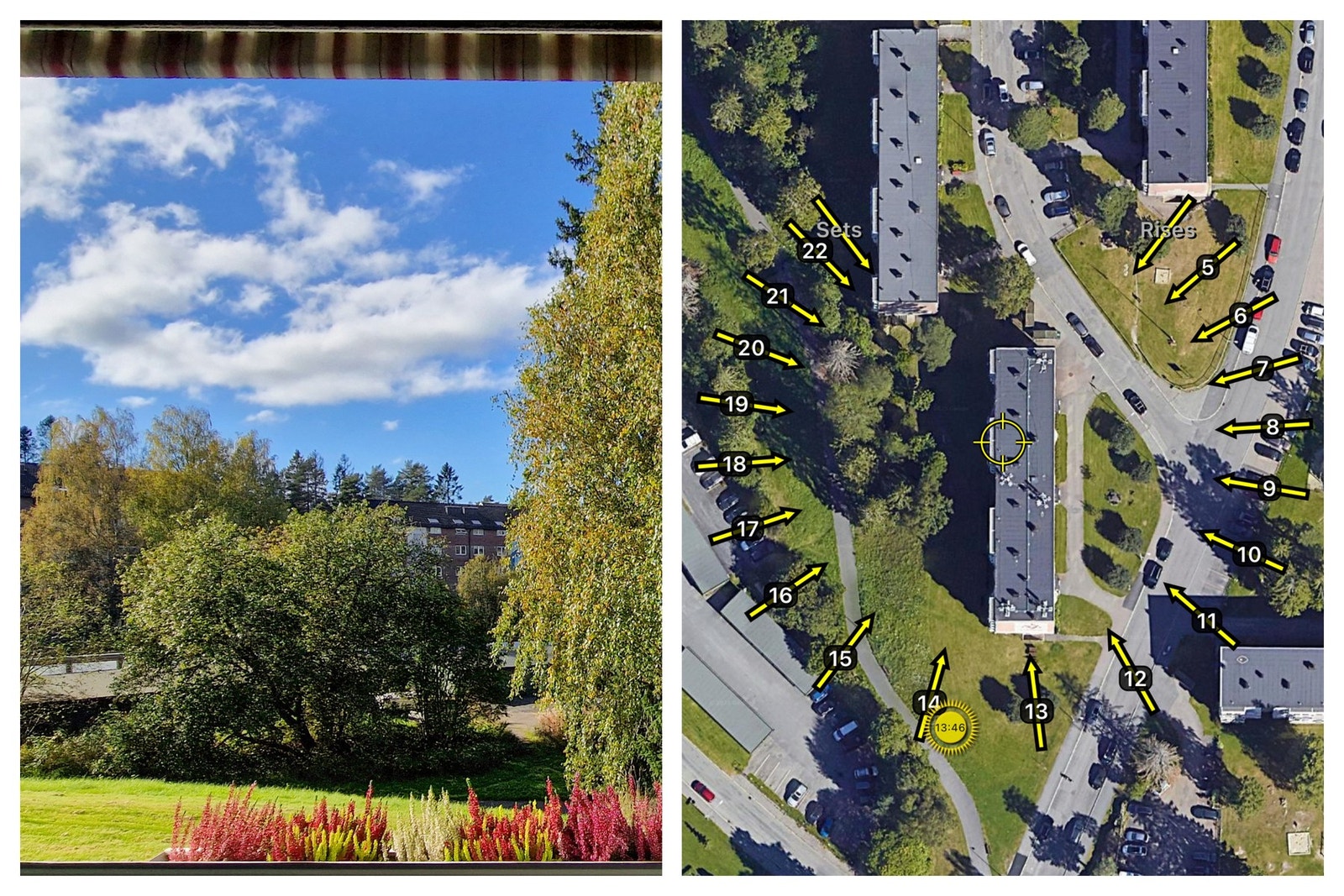 Den vestvendte beliggenheten gir gode solforhold. Galleribilde