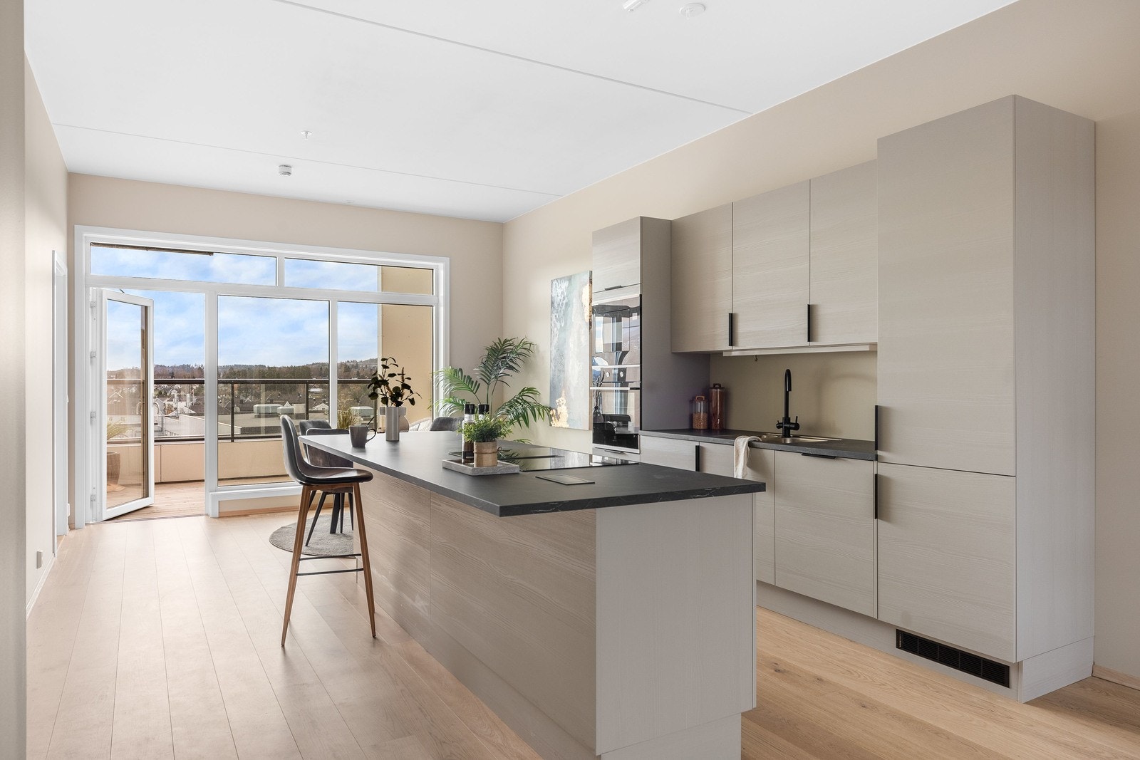 Lekkert Aubokjøkken - Dansk design Galleribilde