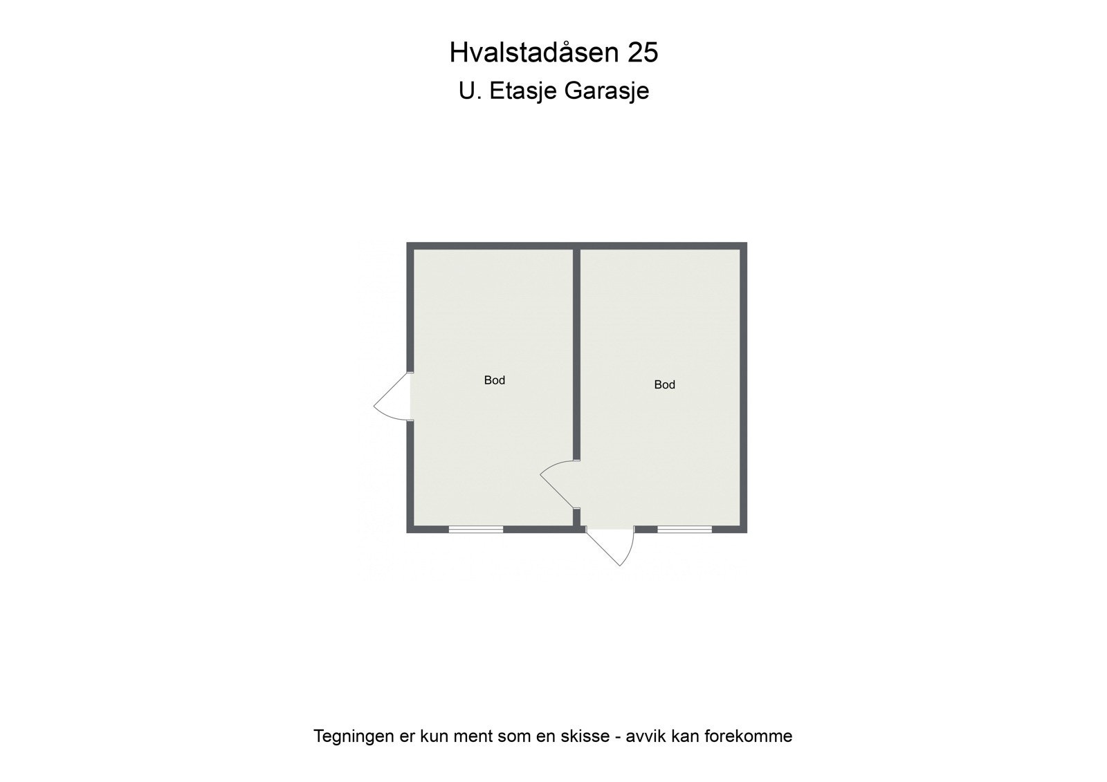 Plantegning u.etasje garasje Galleribilde