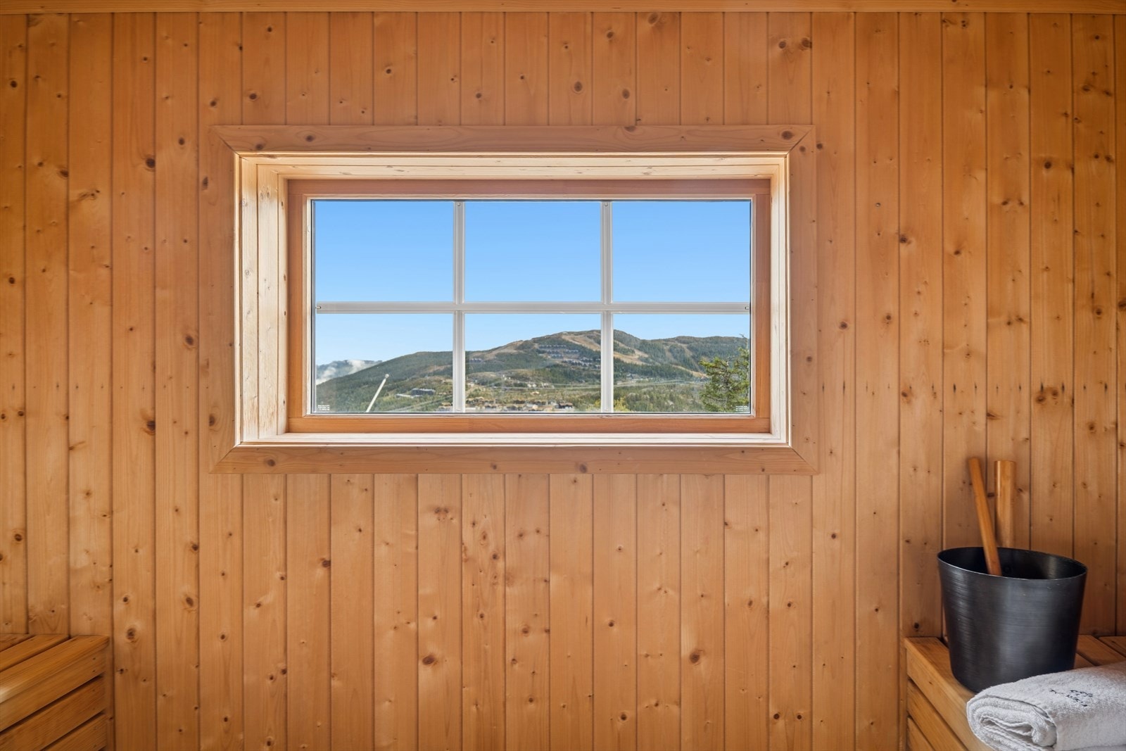 Fantastisk utsikt fra badstuen. Galleribilde