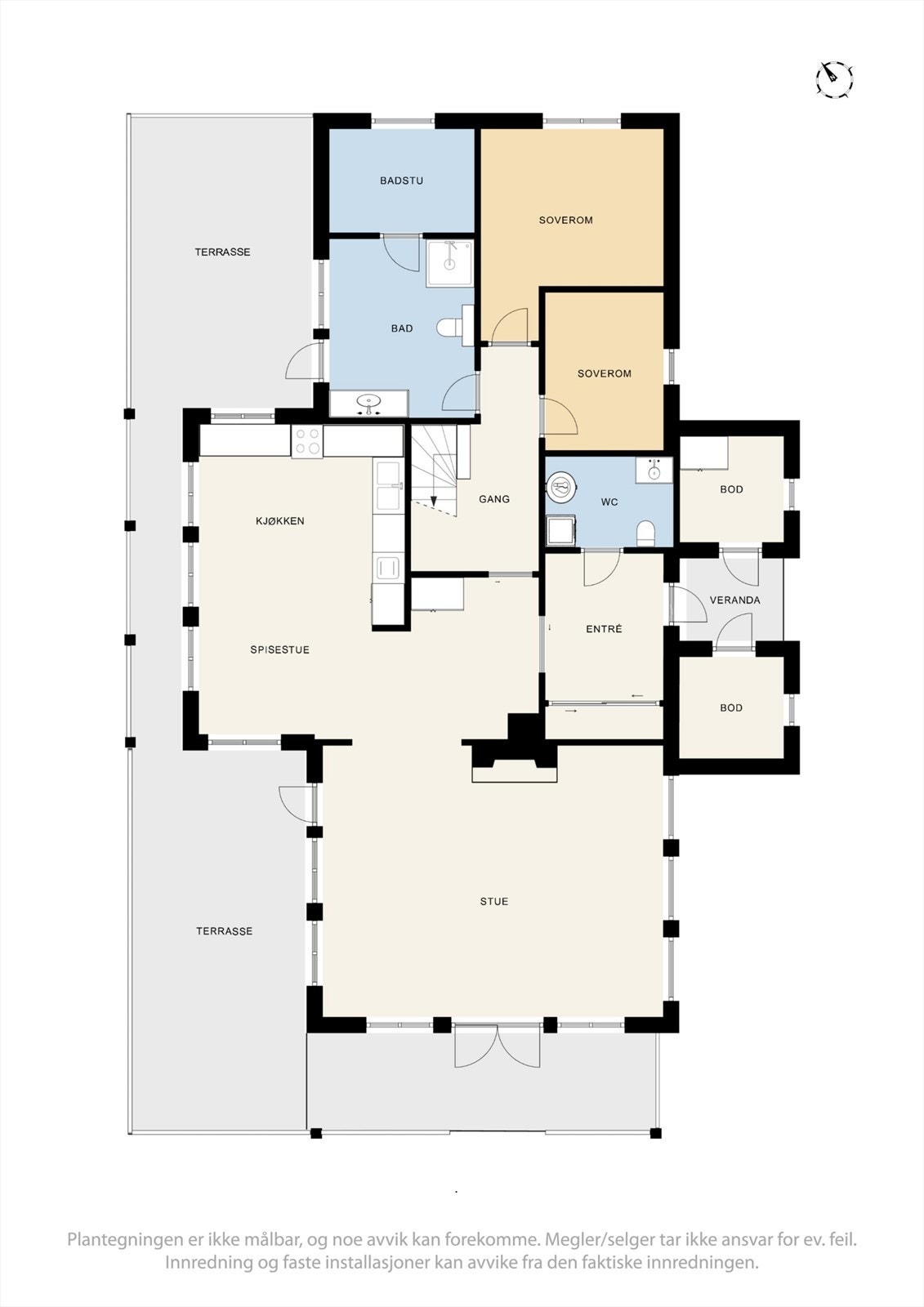 Plantegning 1. etg Galleribilde