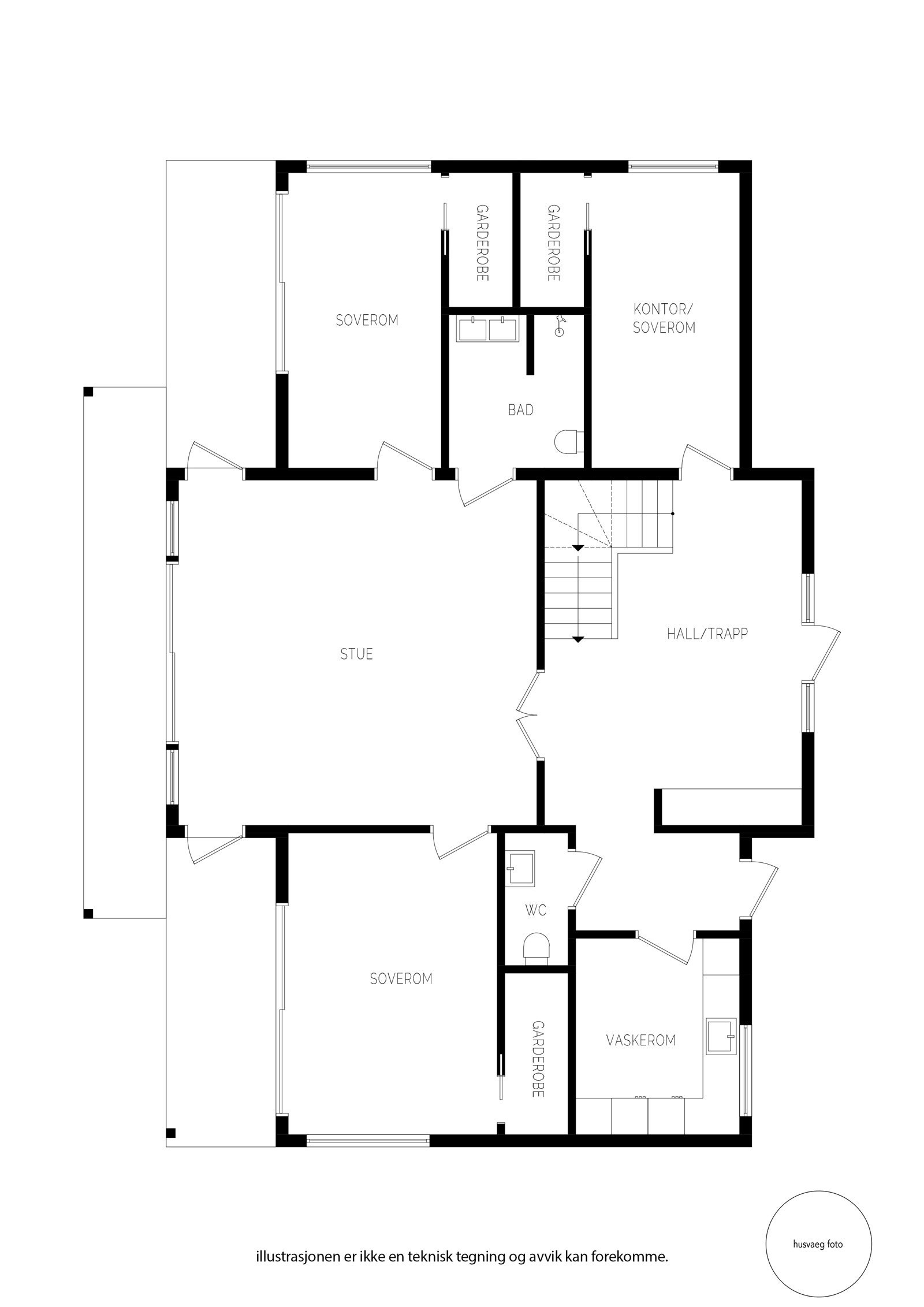 Plantegning 1.etasje. Galleribilde