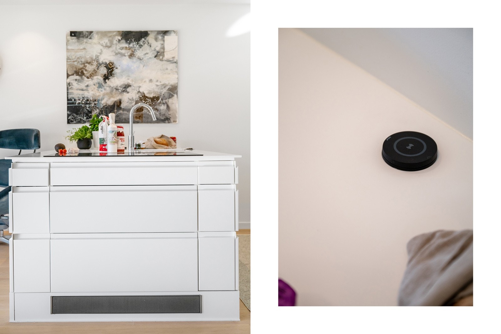 I 2024 ble leiligheten pusset opp med ny kvistfri eikeparkett, tepper på soverom, plassbygget skap, maling og belysning. Galleribilde