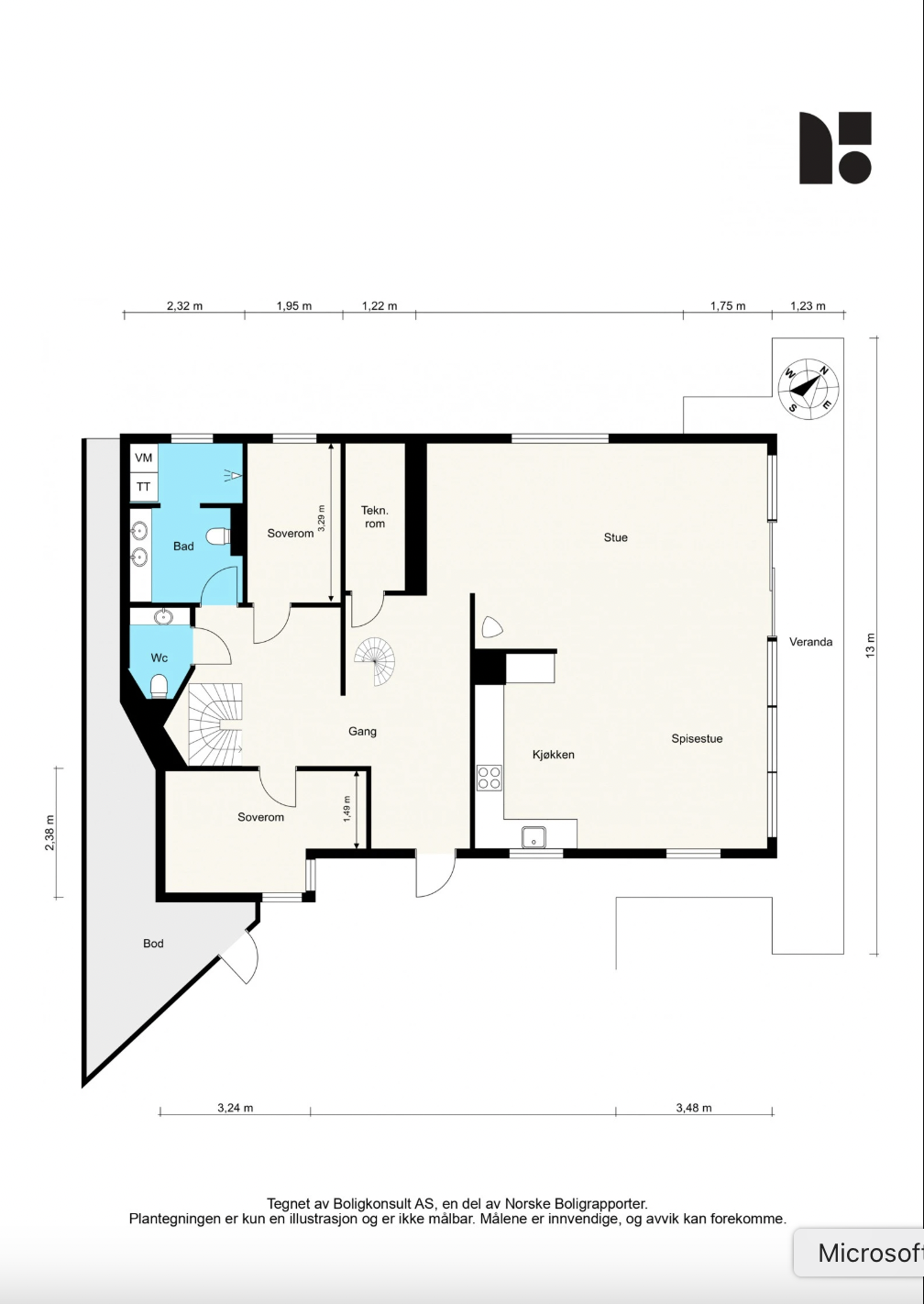 Plantegning hovedetasje (underetasje 1). Galleribilde