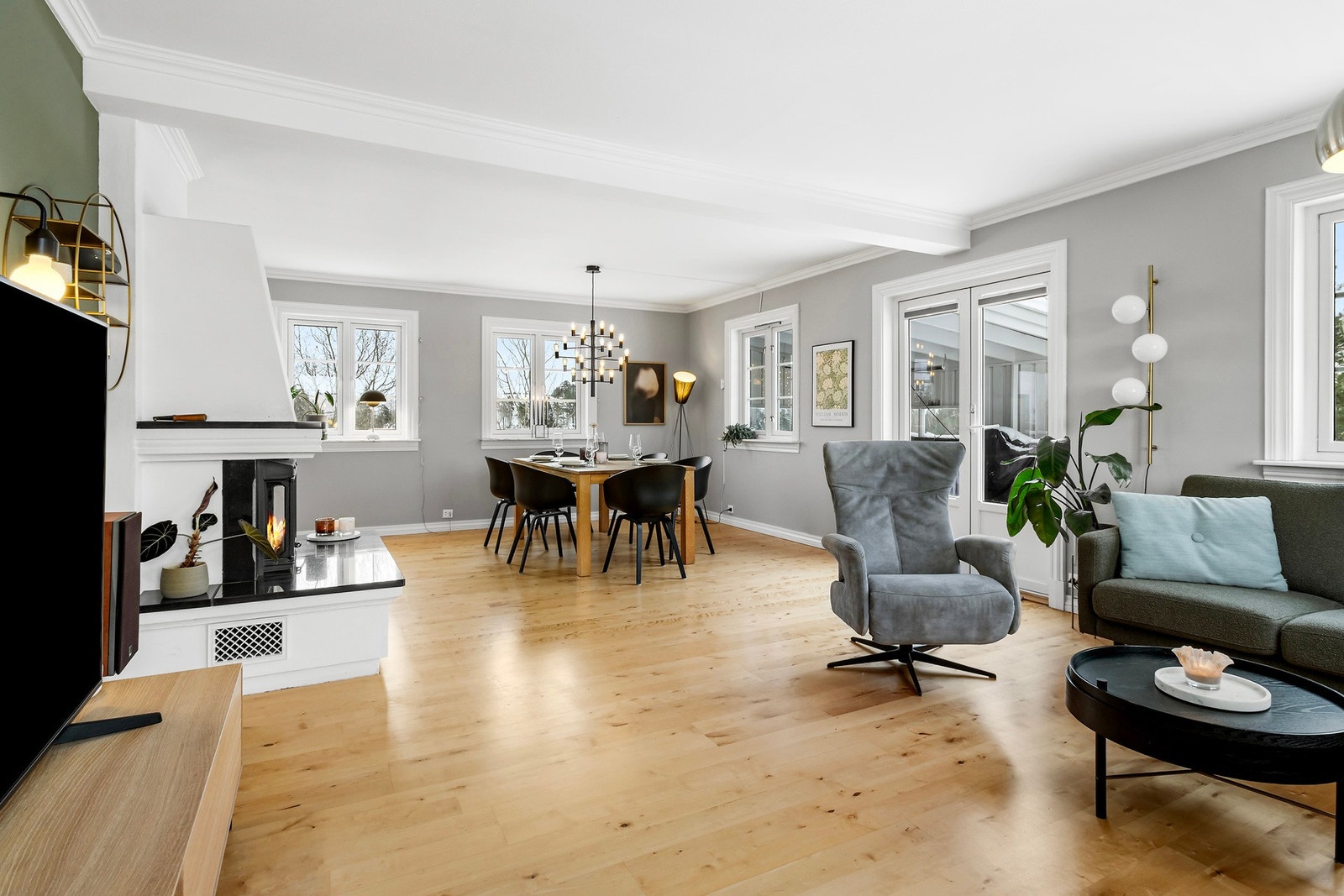 Boligen er malt i en fin fargepalett Galleribilde