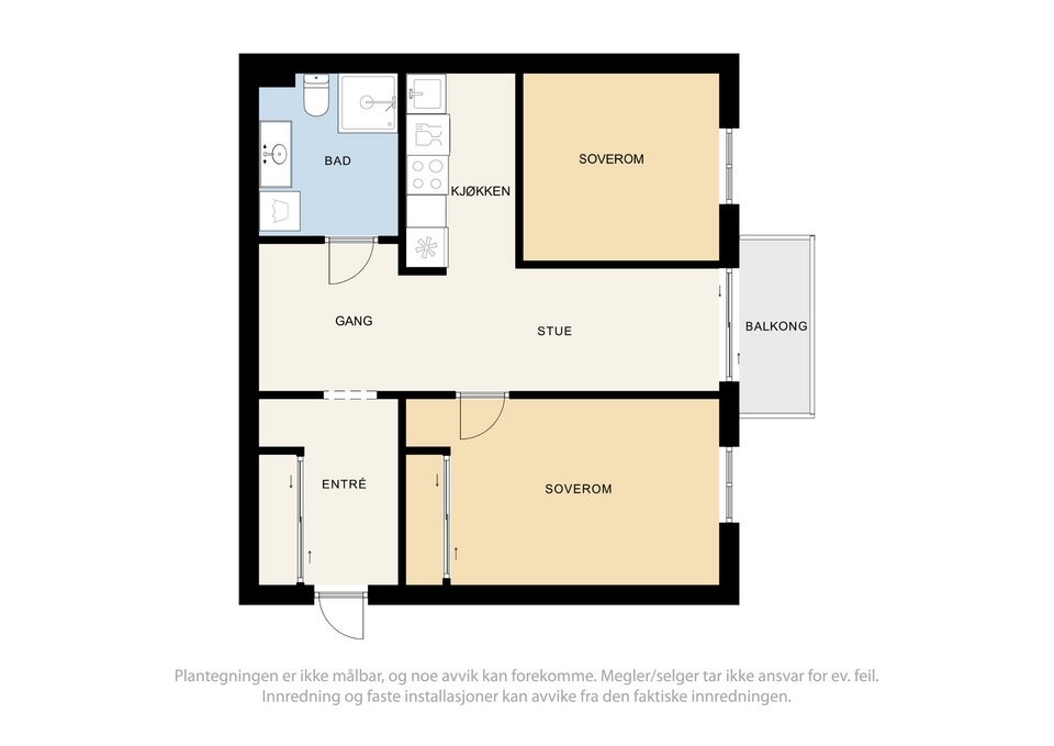 Alternativ plantegning. Dette er bare en illustrasjon, ansvar og risiko faller på kjøper. Galleribilde