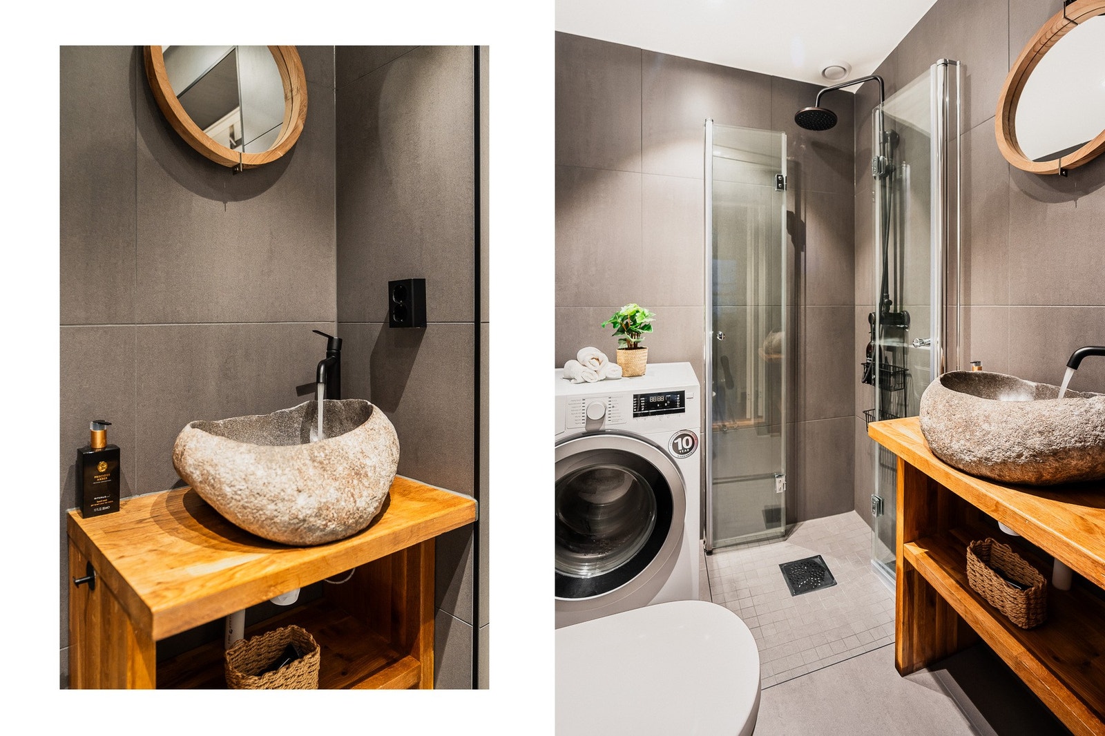 Dagene får en god start på badet, stilfullt pusset opp i regi av borettslaget i 2024. Galleribilde