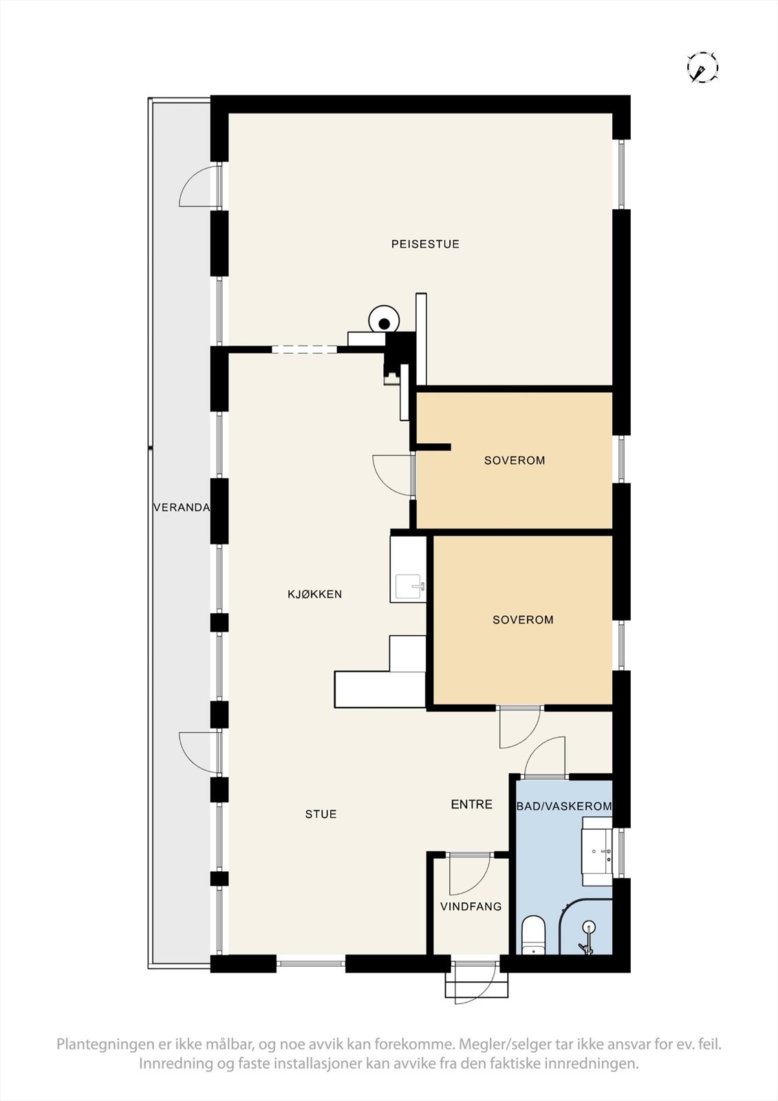 Plantegning - Garasje. (ikke godkjente rom). Galleribilde