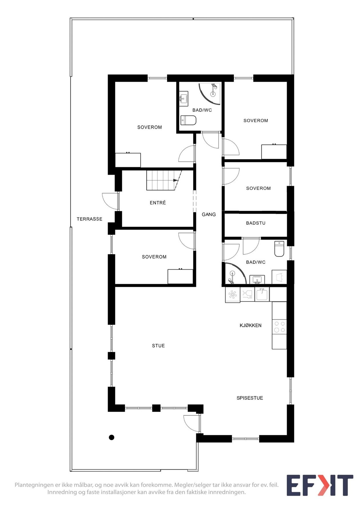 Plantegning 1. etasje Galleribilde