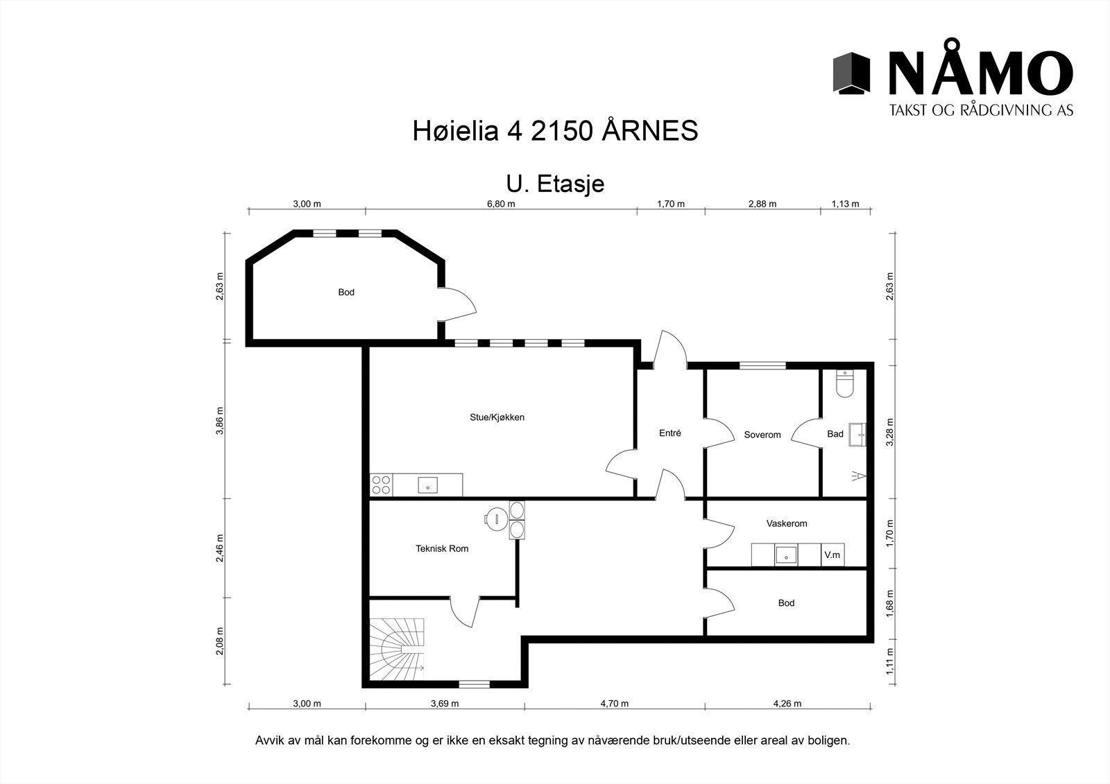 Planskisse underetasje. Galleribilde