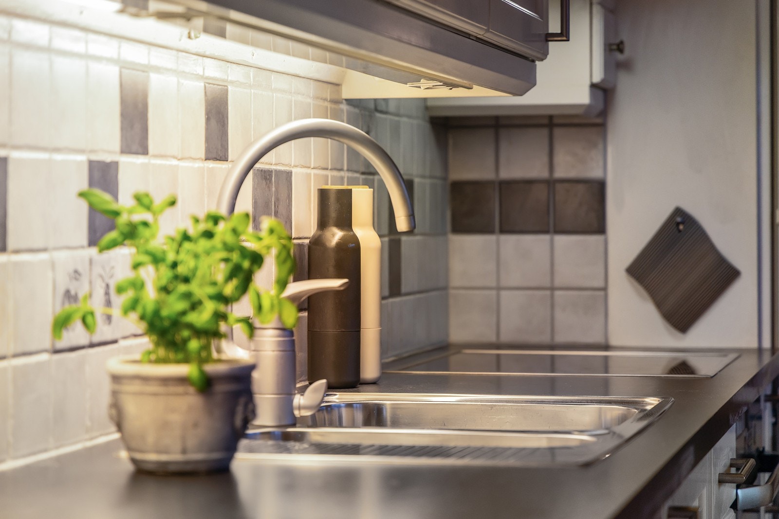 Av hvitevarer er stekeovn og koketopp integrert, og det er opplegg for oppvaskmaskin. Galleribilde