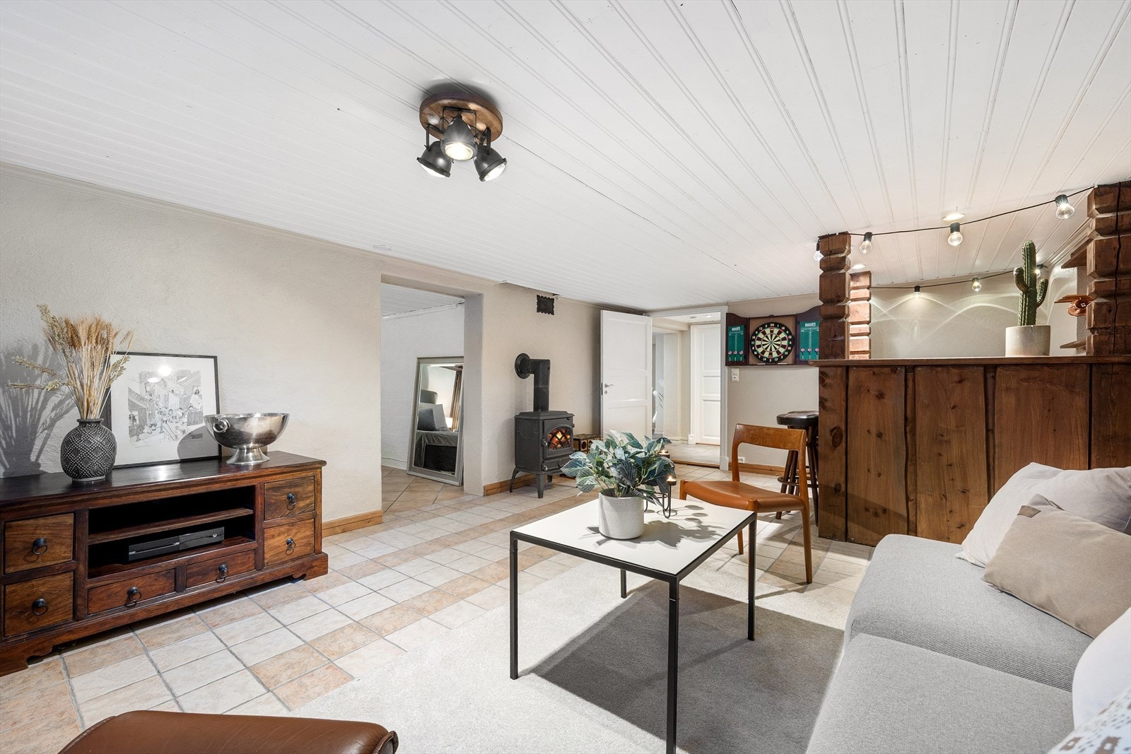 Her er det god plass for en trivelig sofakrok samt tv mot/på vegg. Galleribilde