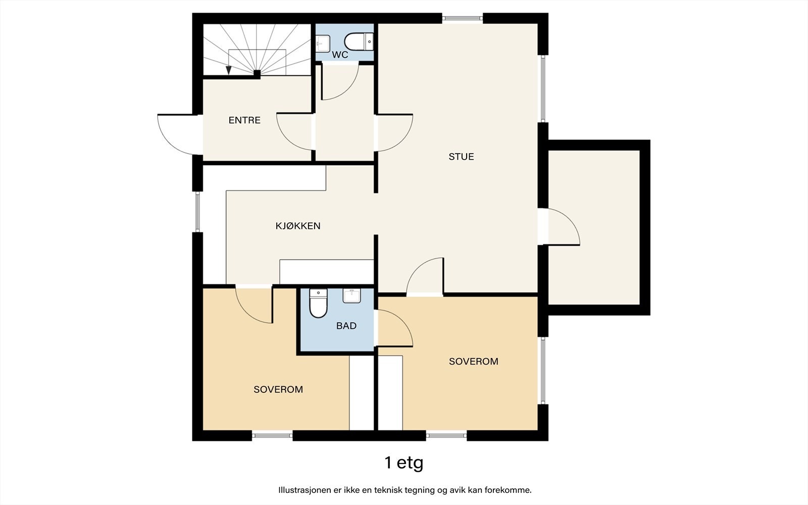 Plantegning 1.etg Galleribilde