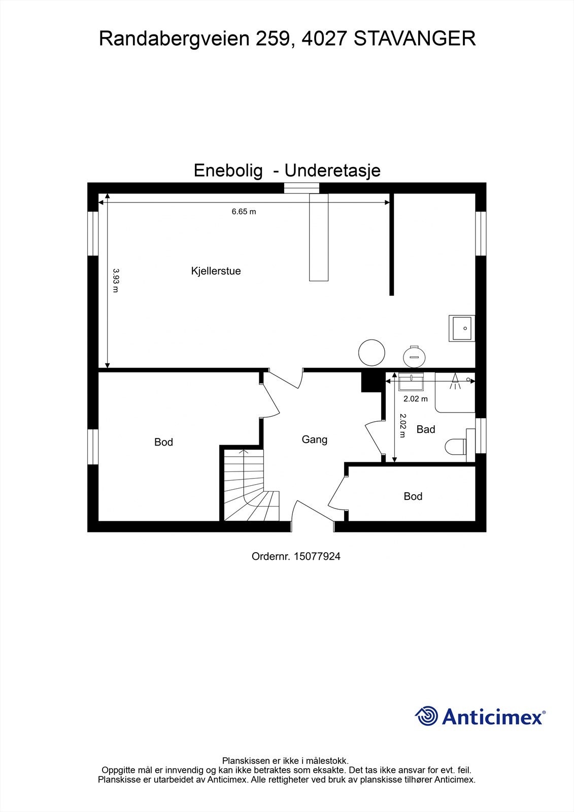 Plantegning underetasje. Galleribilde