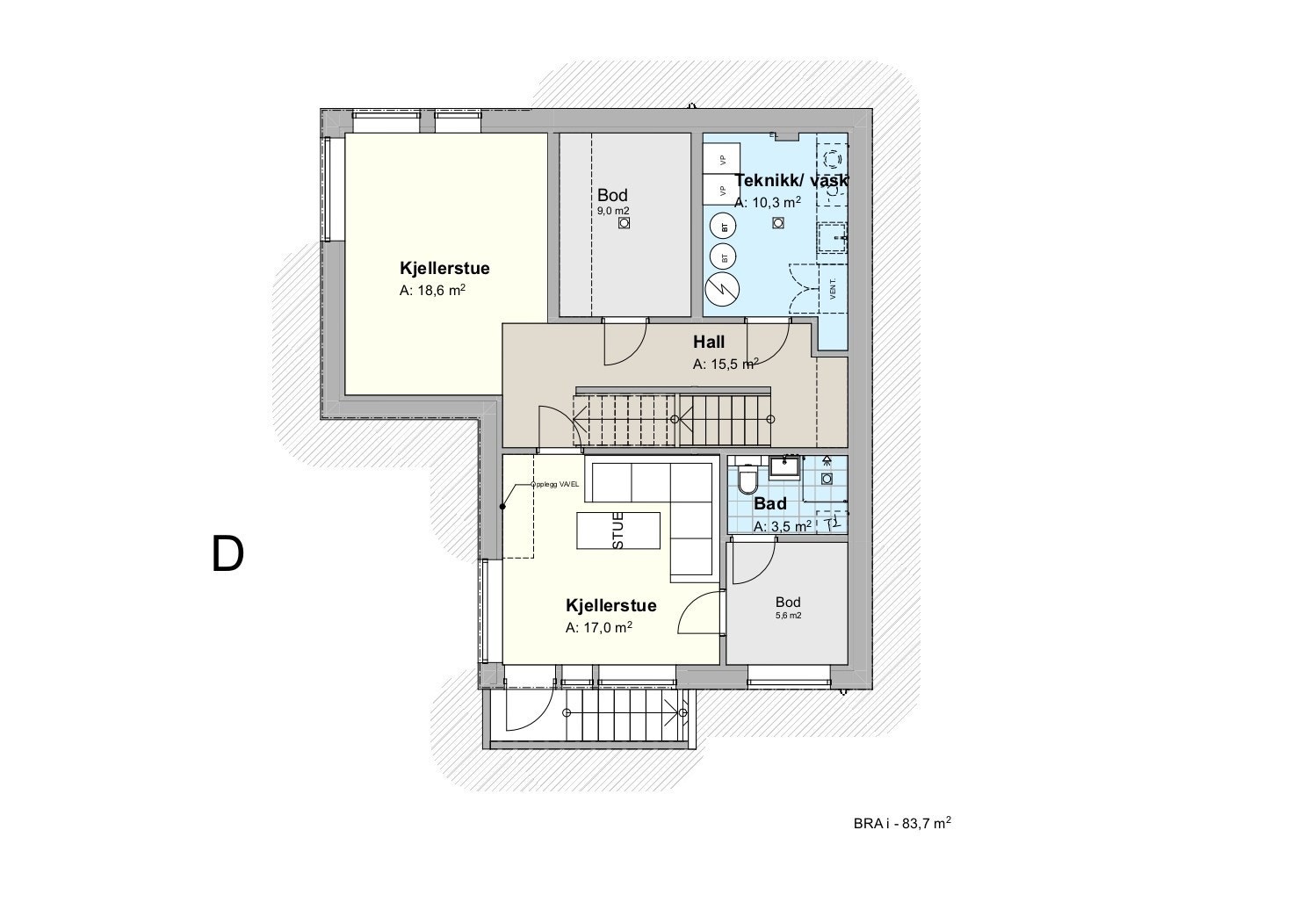 Underetasje med egen inngang Galleribilde