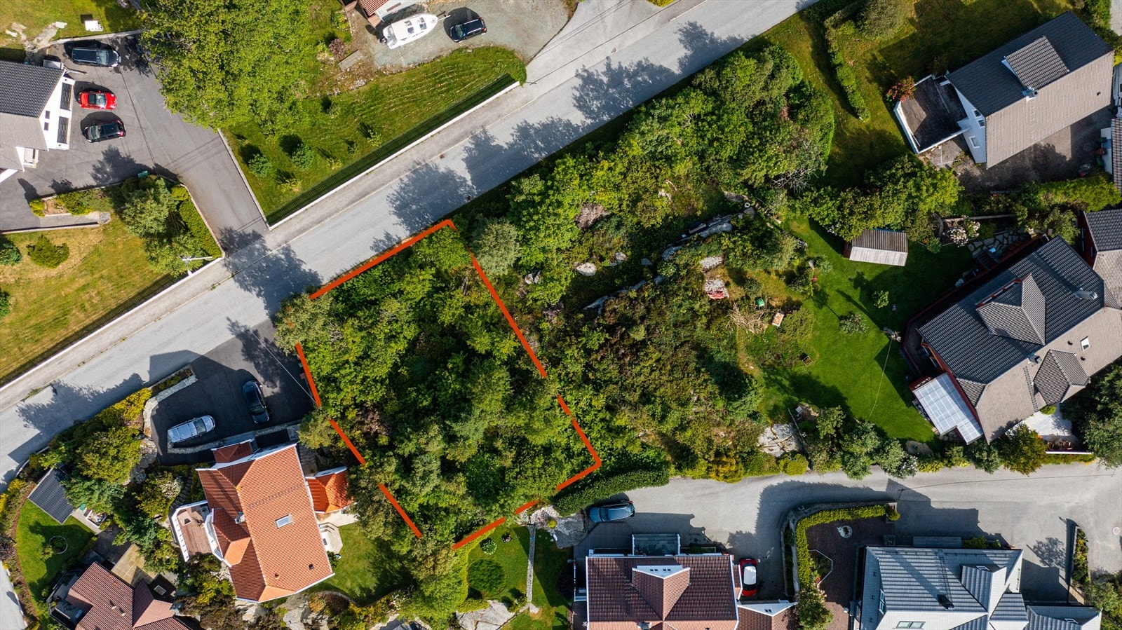 Tomtegrense ca. innmålt Galleribilde