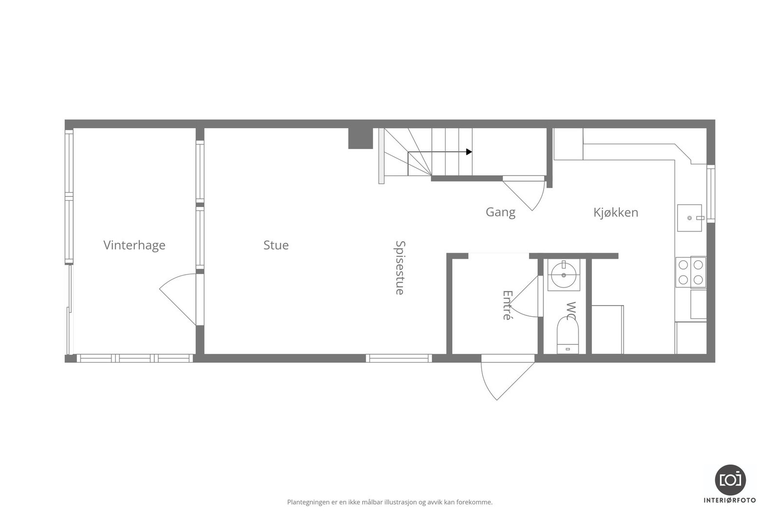 Plantegning 1.etg Galleribilde