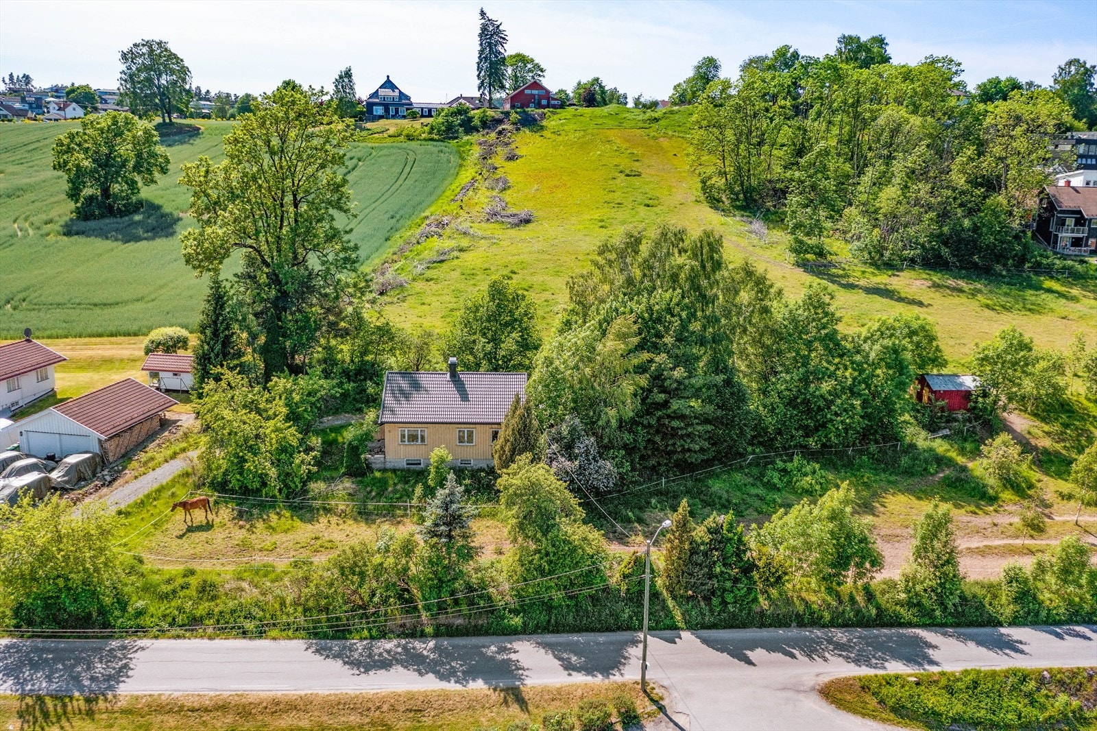 Eiendommen ligger på nedsiden av Dalsbottenlia Galleribilde