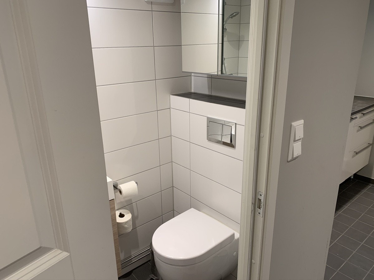 Vegghengt toalett Galleribilde