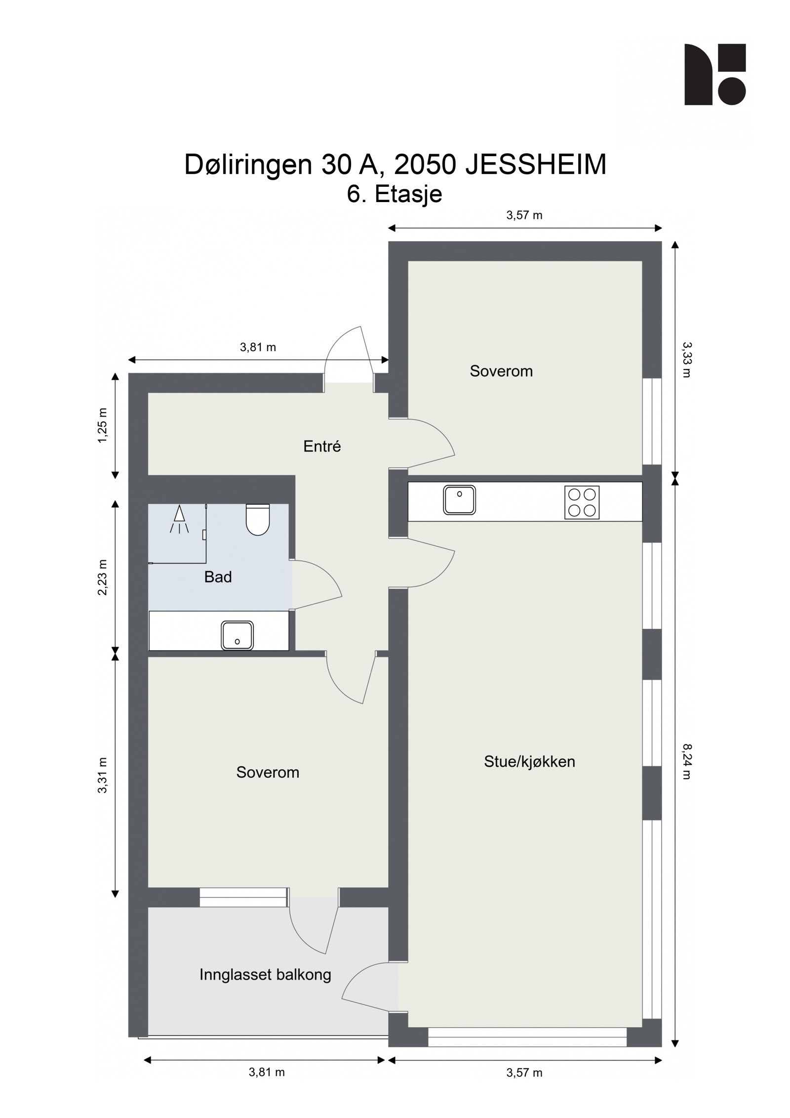 Plantegning - 6. etasje Galleribilde