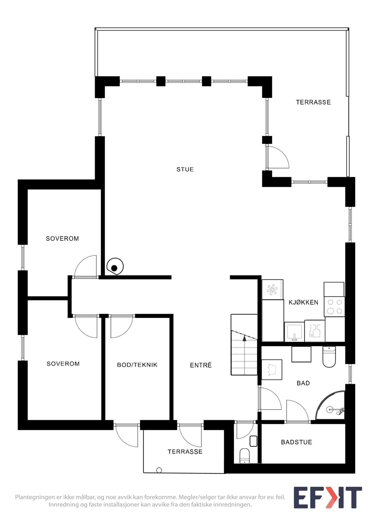 Planløsning 1. etasje. Galleribilde