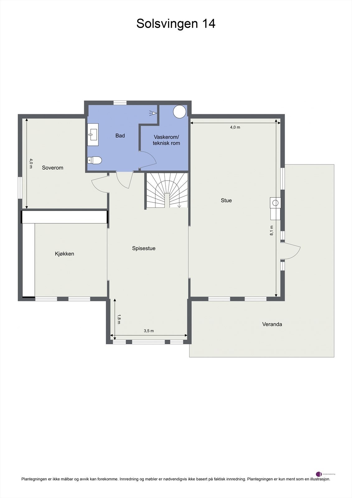 Plantegning - 1. etasje Galleribilde