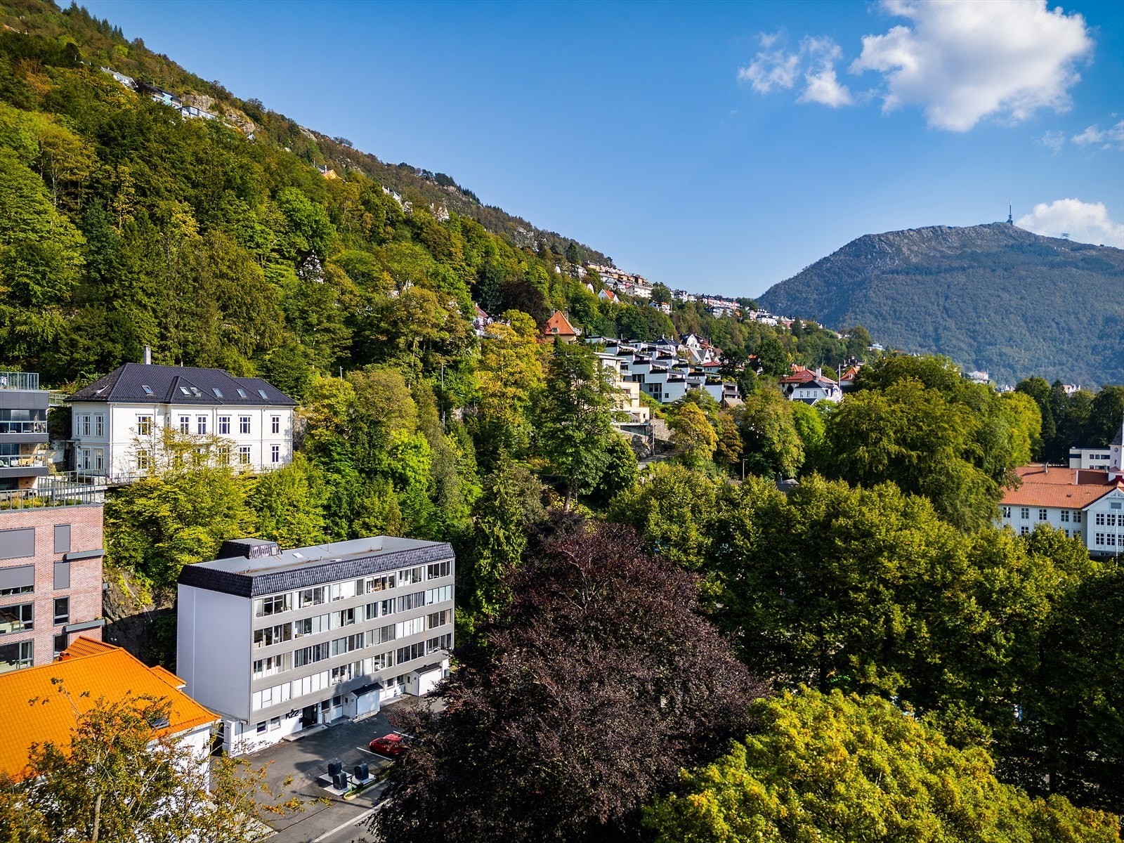- Området har enestående tilgang til byens beste turstier og naturområder, som Fløyen og Ulriken - Galleribilde