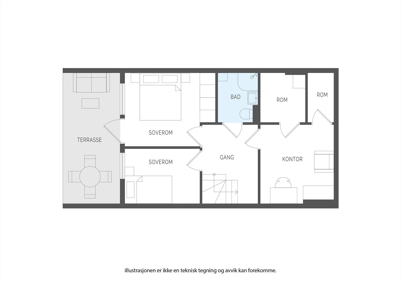 Plantegning underetasje Galleribilde