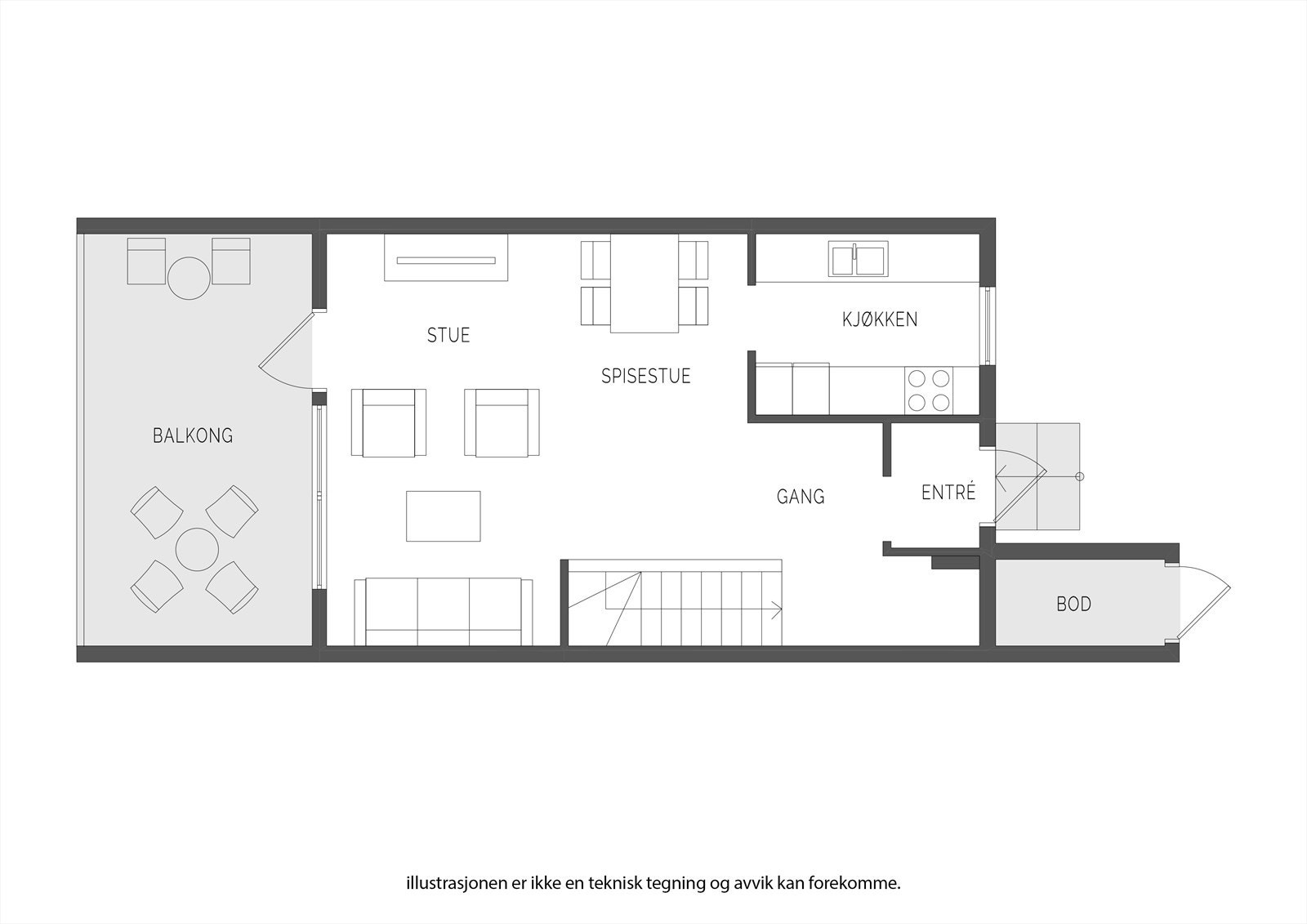 Plantegning 1.etasje Galleribilde
