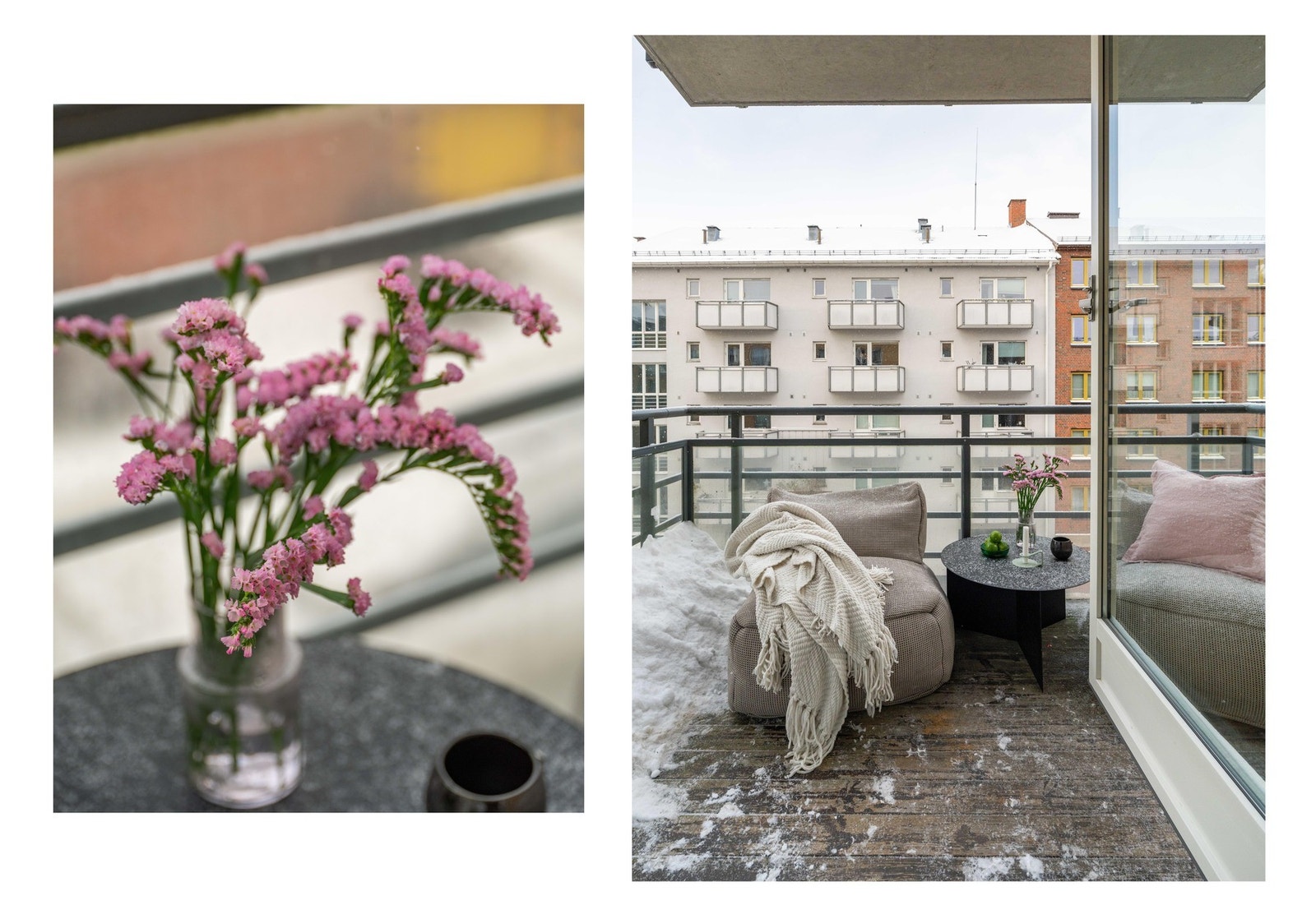 Balkongen er på 5 gode kvm med plass til hyggelig sittegruppe. Galleribilde