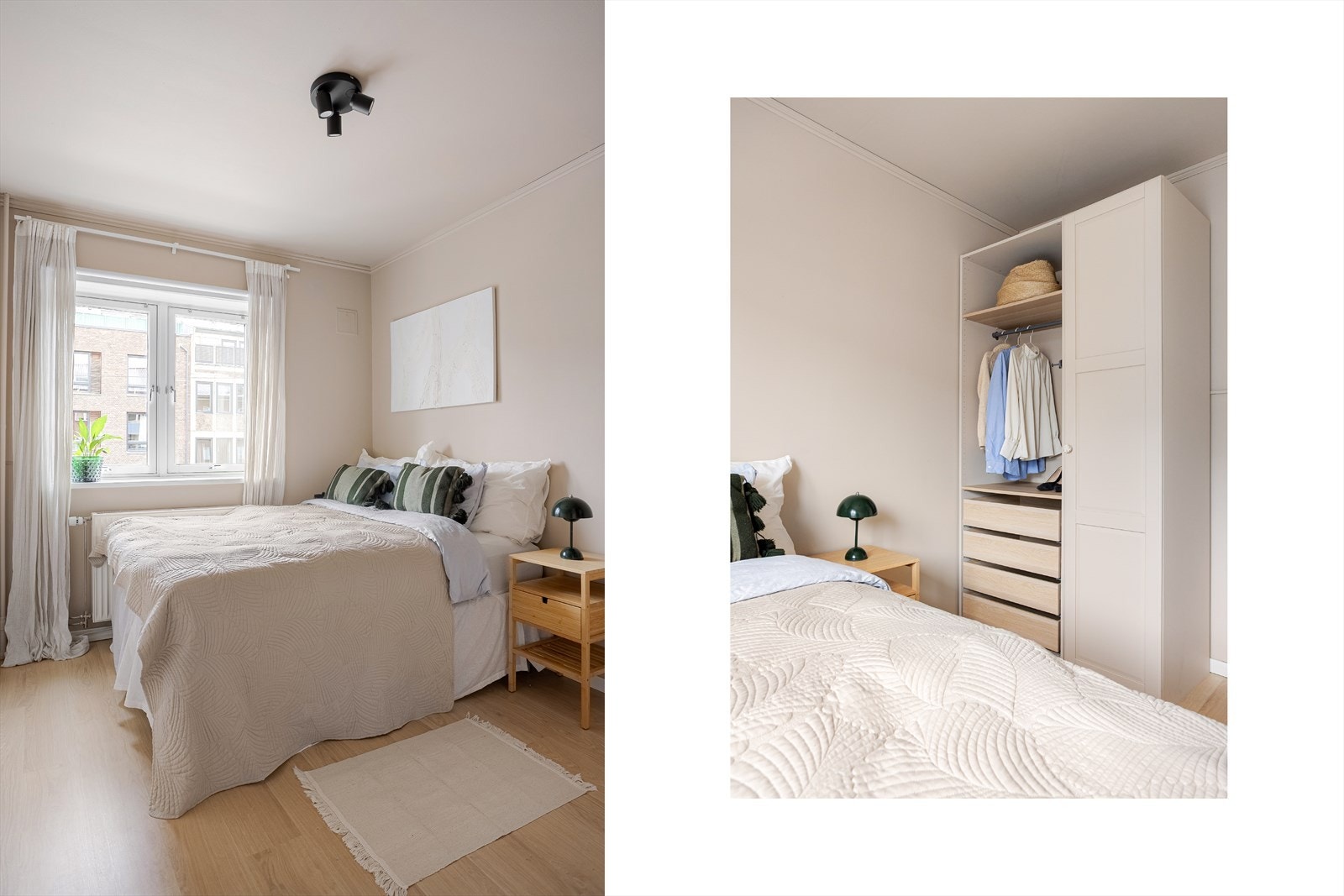 Soverommet er av god størrelse, her er det god plass til dobbeltseng og tilhørende soveromsmøblement. Galleribilde