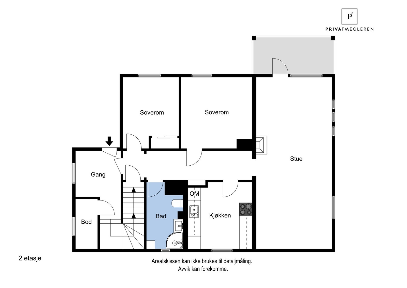Plantegning 1. etasje Galleribilde