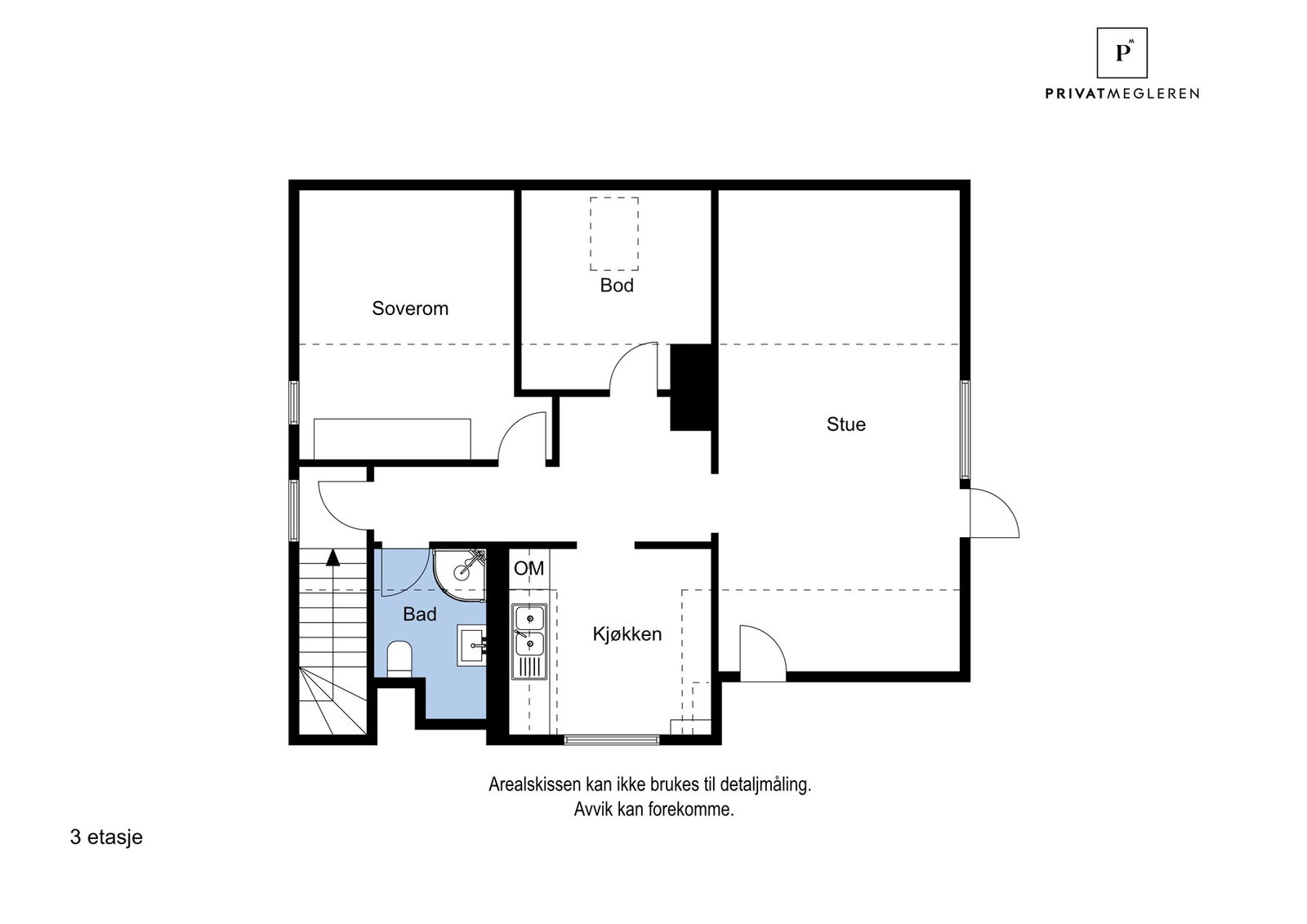 Plantegning loftetasje Galleribilde