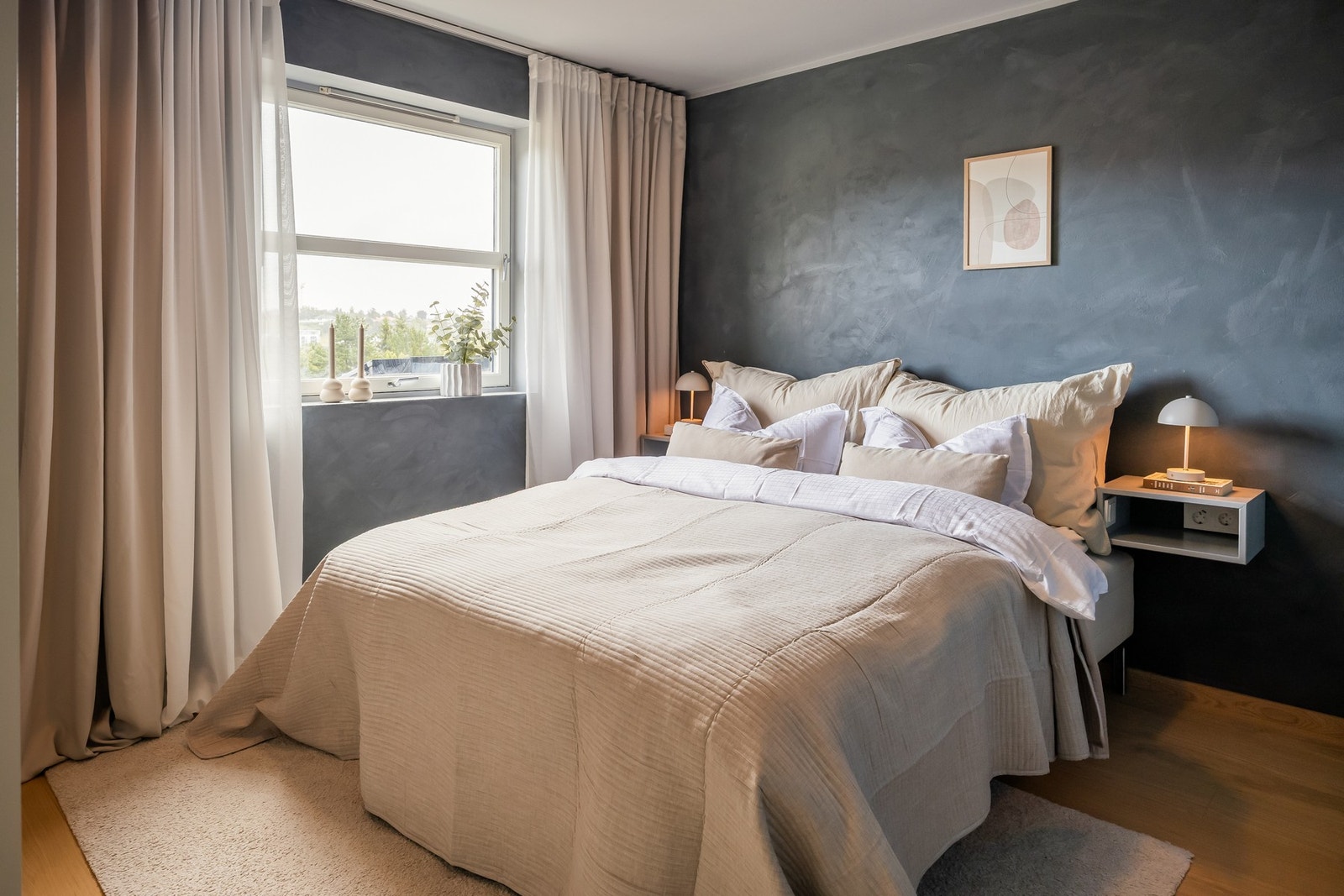 Hovedsoverommet er ca. 10,5 kvm. Galleribilde