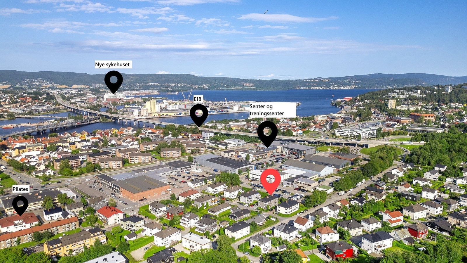 Sentral beliggenhet med gangavstand til både dagligvare, togstasjon, treningssenter, mm Galleribilde