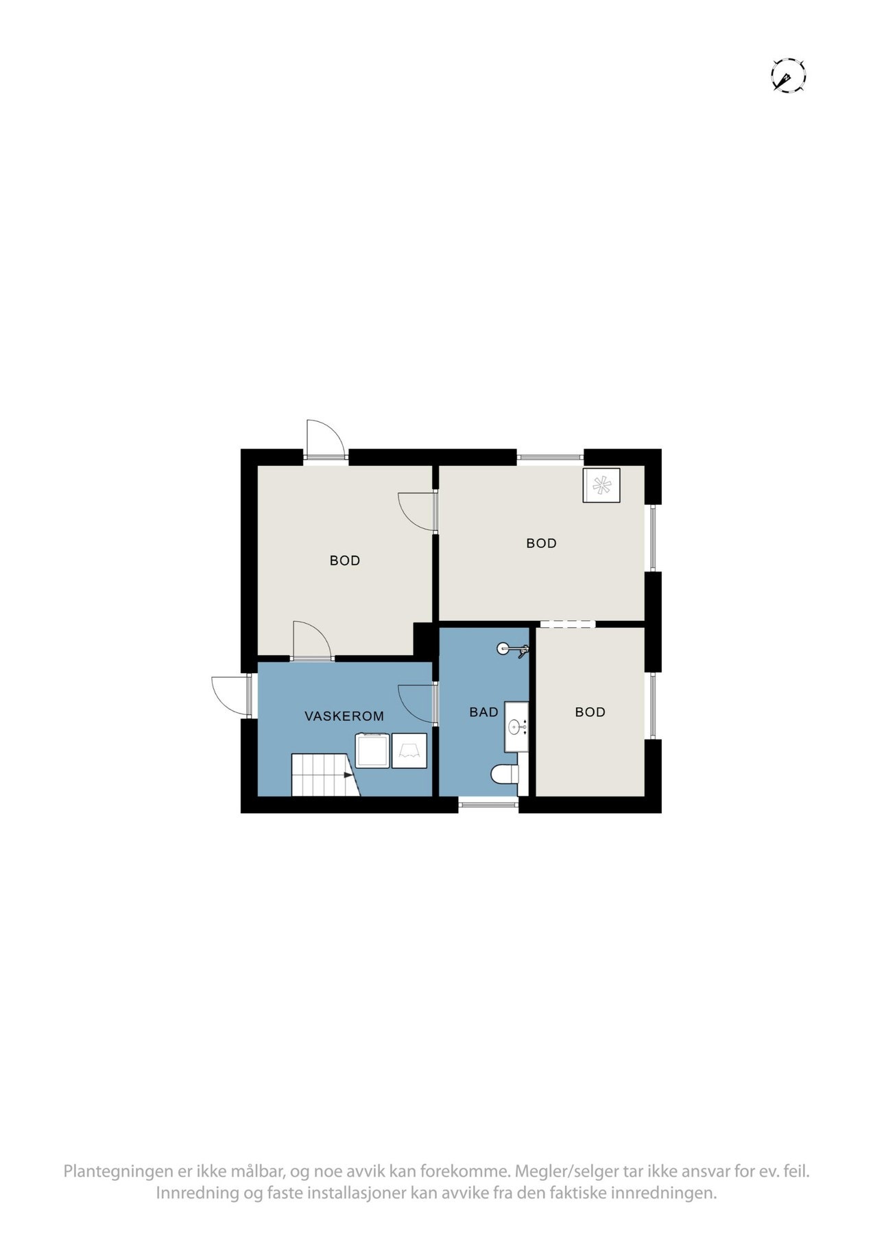 Planskisse over kjelleren. Galleribilde