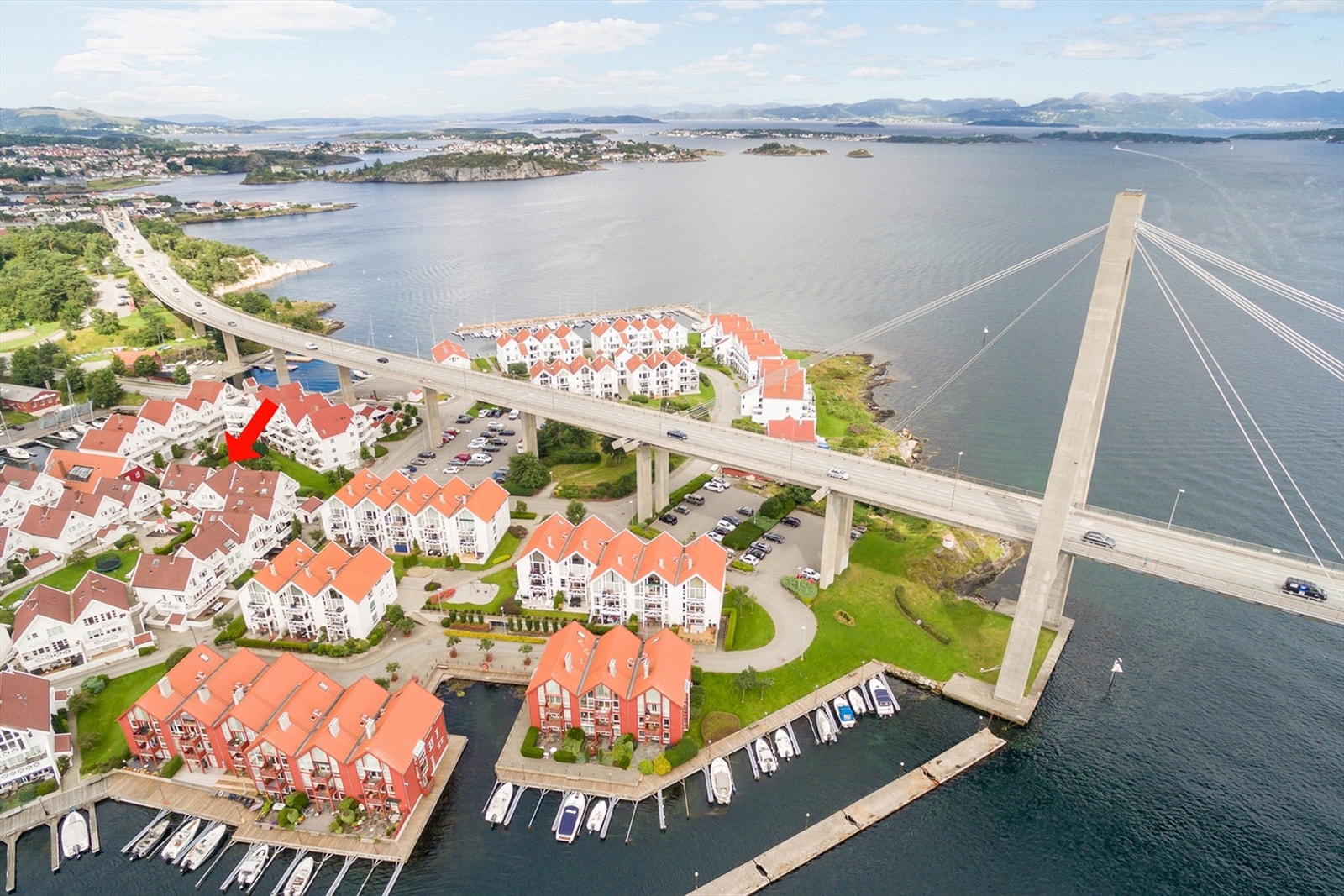 Området sett fra luften. Galleribilde