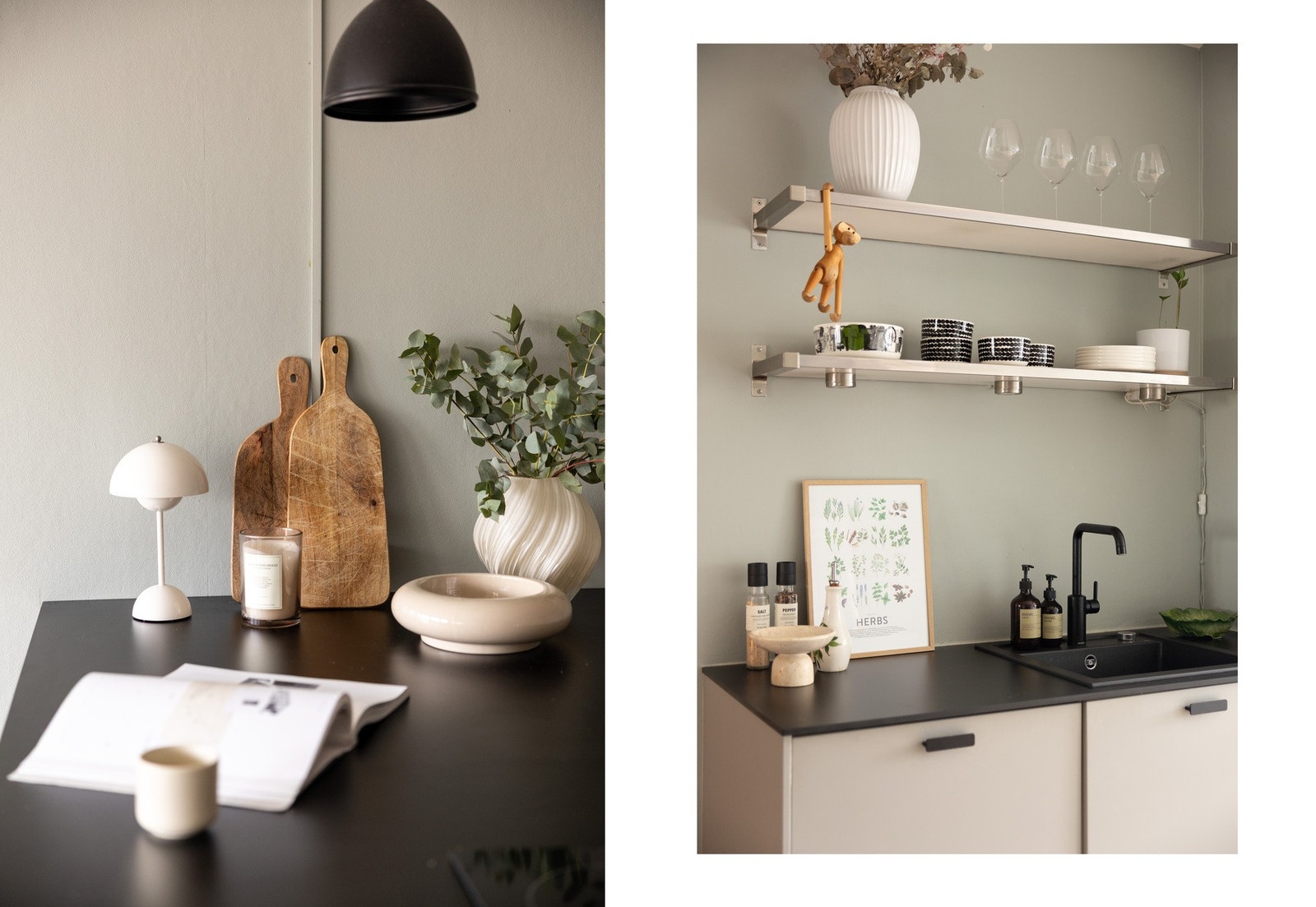 Kjøkkenet har integrerte hvitevrer. Galleribilde