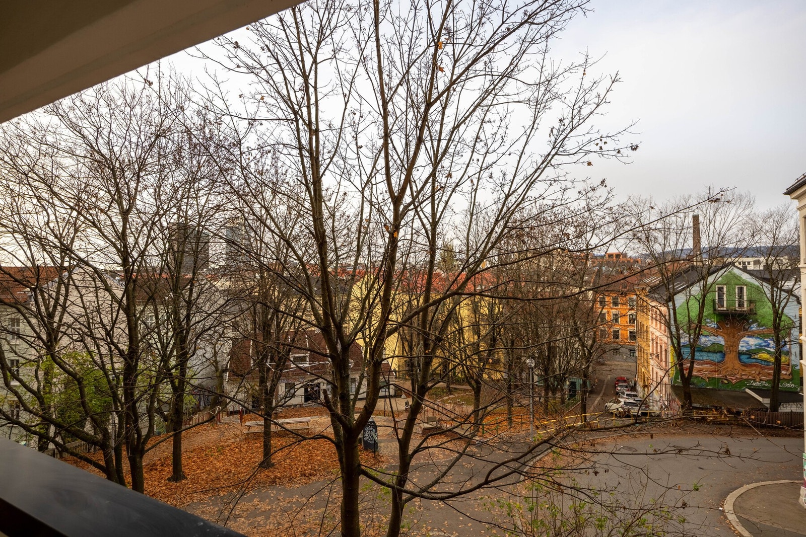 Her er det grønn og frodig utsikt på vår- og sommerhalvåret. Galleribilde