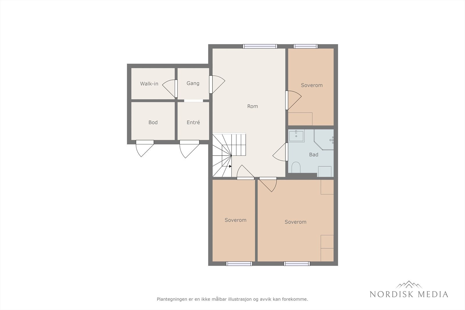 Plantegning 1. etasje. Galleribilde