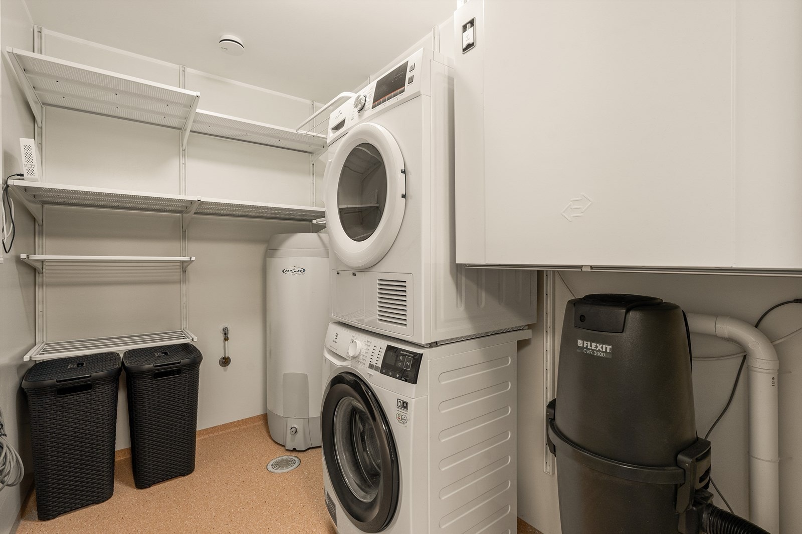 Bod som i dag blir brukt som vaskerom (ikke godkjent) Areal på 4,2 m² og er opplegg for vaskemaskin. Galleribilde