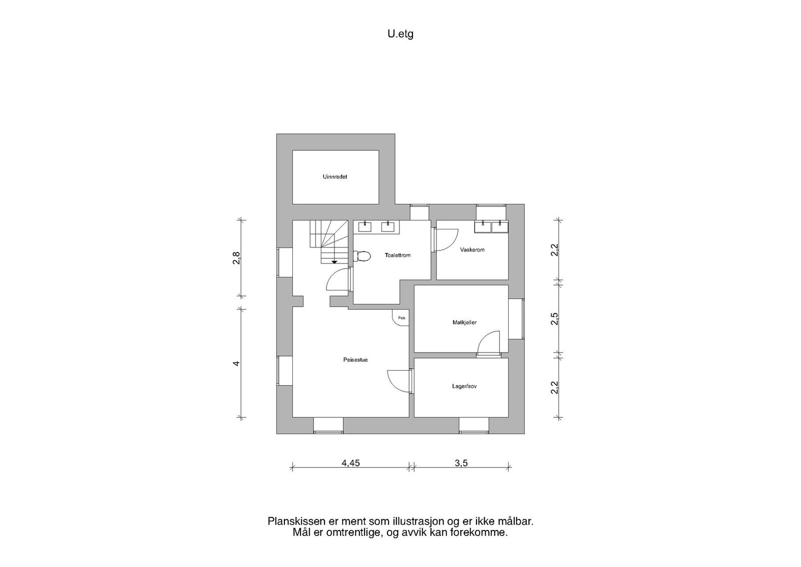 Plantegning kjeller Galleribilde