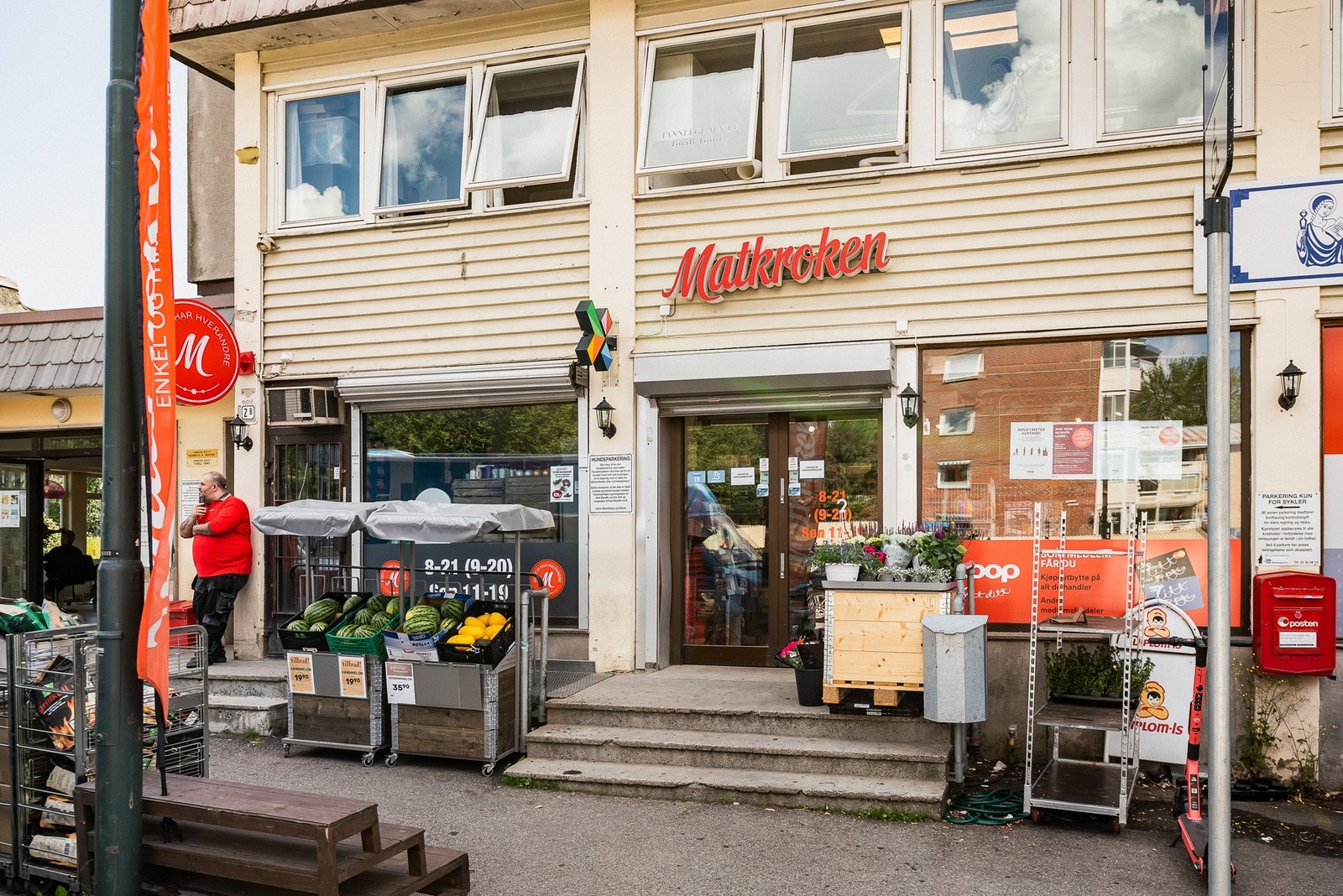 Matkroken ligger kun et par minutter fra døren. Galleribilde