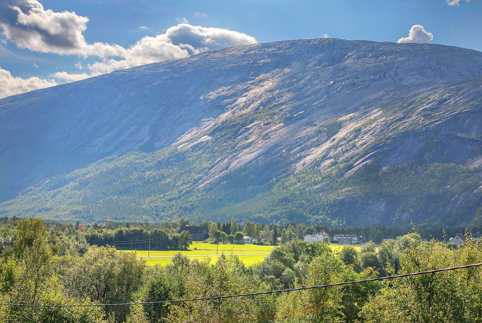 Utsikt mot Elvegård Galleribilde